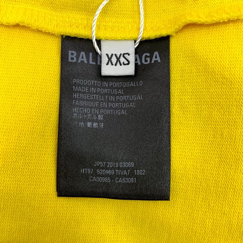 Balenciaga Balenciaga Yellow logo monogrammed cotton crewneck T-shirt Size US XXS / EU 40 - 6 Thumbnail