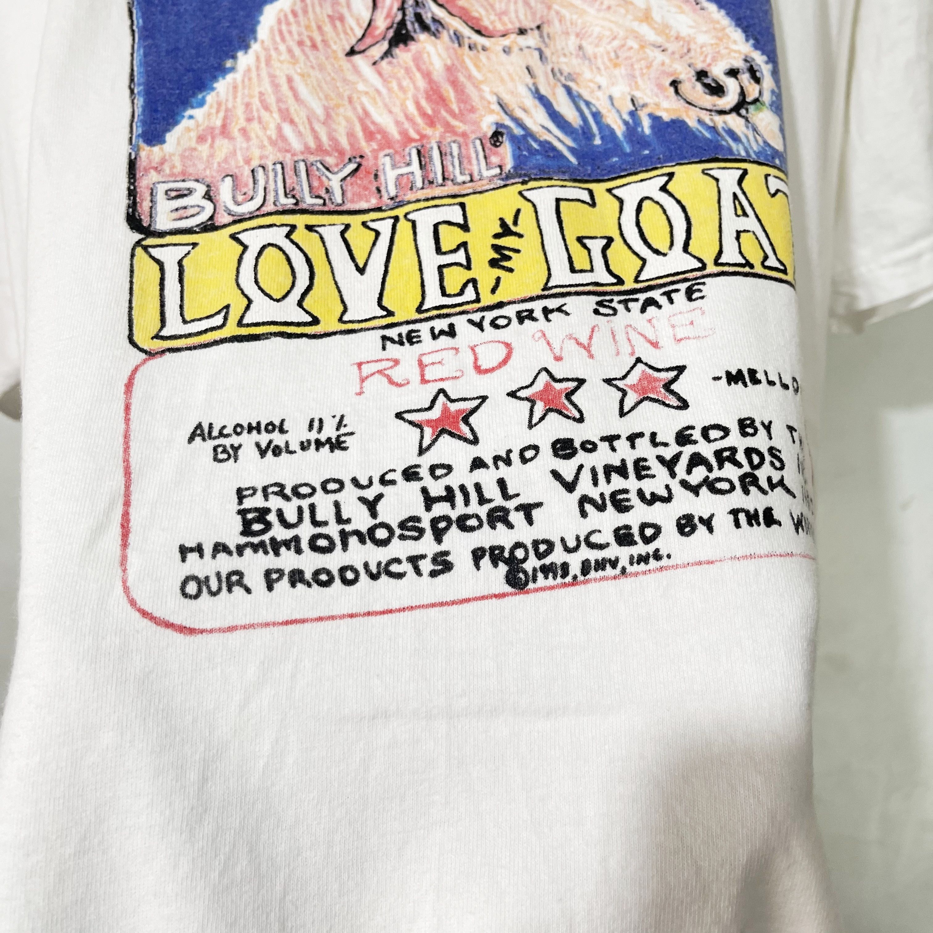 Vintage Vintage 90s Bully Hill Vineyards Love Goat T-Shirt Size US XL / EU 56 / 4 - 3 Thumbnail