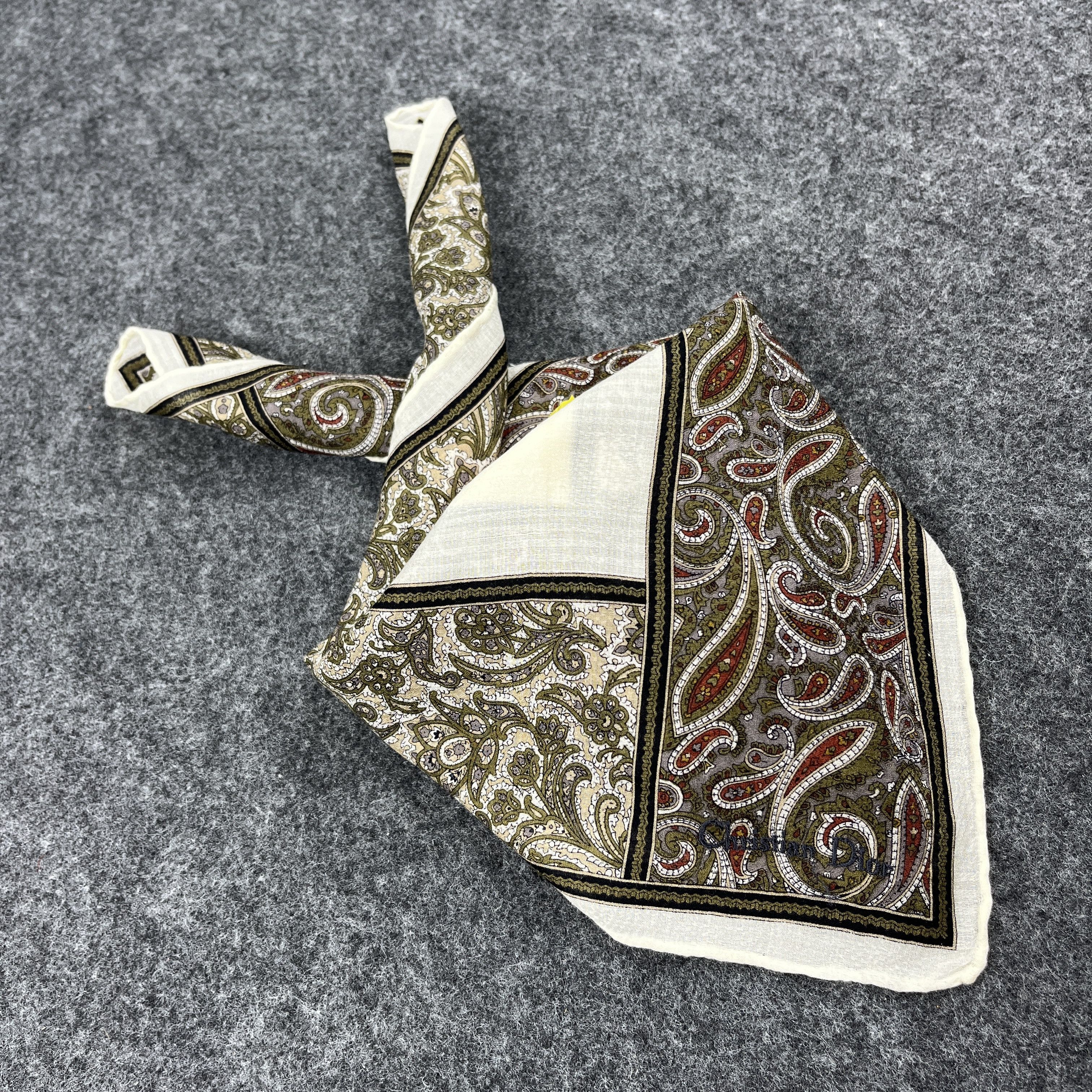 Christian Dior Monsieur Paisley Christian Dior Handkerchief / Neckerchief B143 Size ONE SIZE - 3 Thumbnail