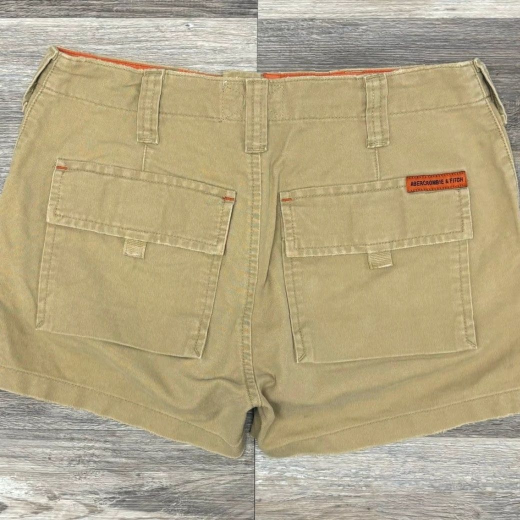 Abercrombie & Fitch VINTAGE Abercrombie & Fitch Shorts Cargo Military Womens 2 Beige Tan Cotton 100% Utility Y2K 2000s Girls/Mens? Size 26" / US 2 / IT 38 - 2 Thumbnail