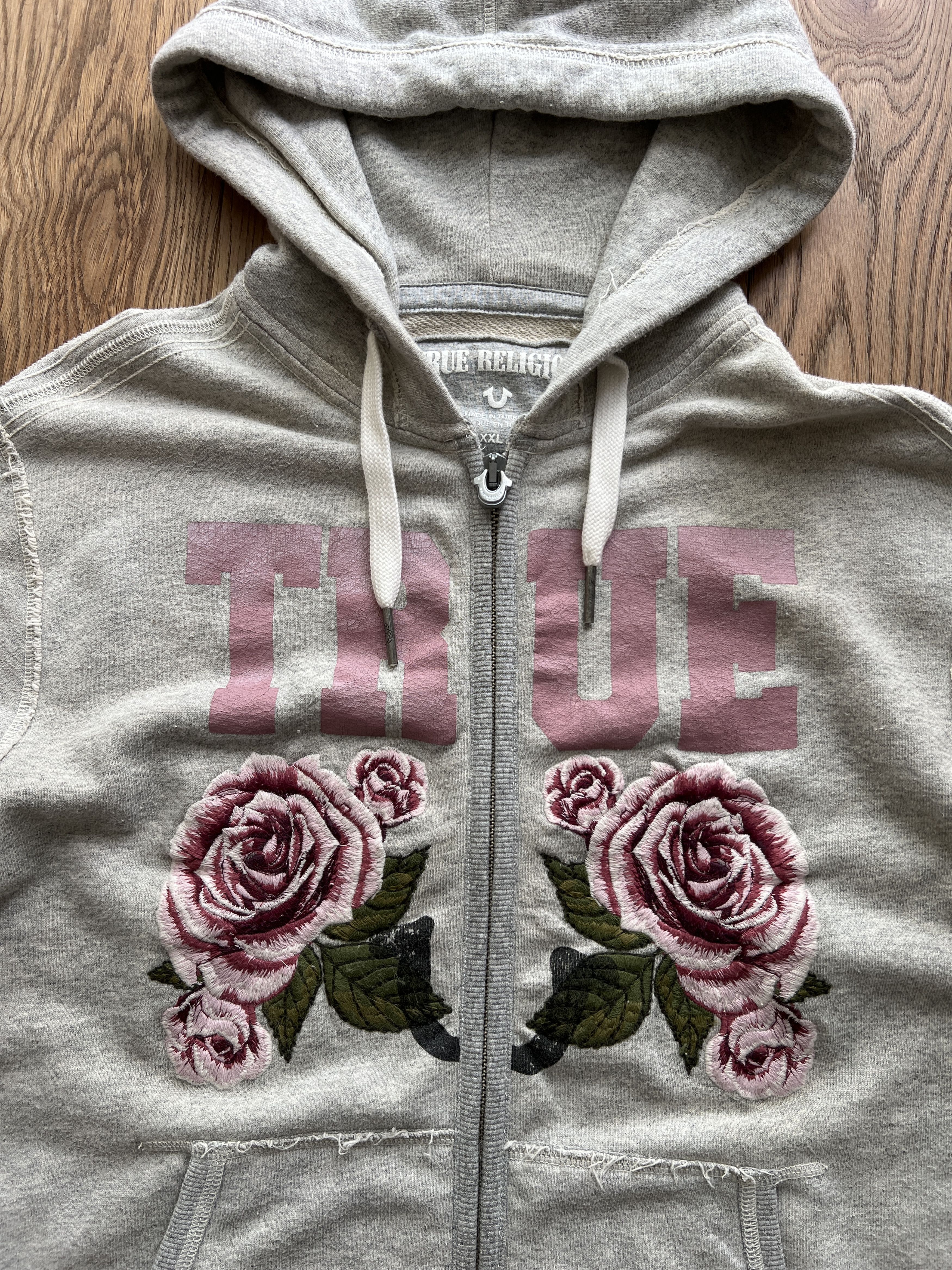 True Religion True Religion Zip up hoodie roses baggy embroidered japanese Size US XXL / EU 58 / 5 - 9 Thumbnail