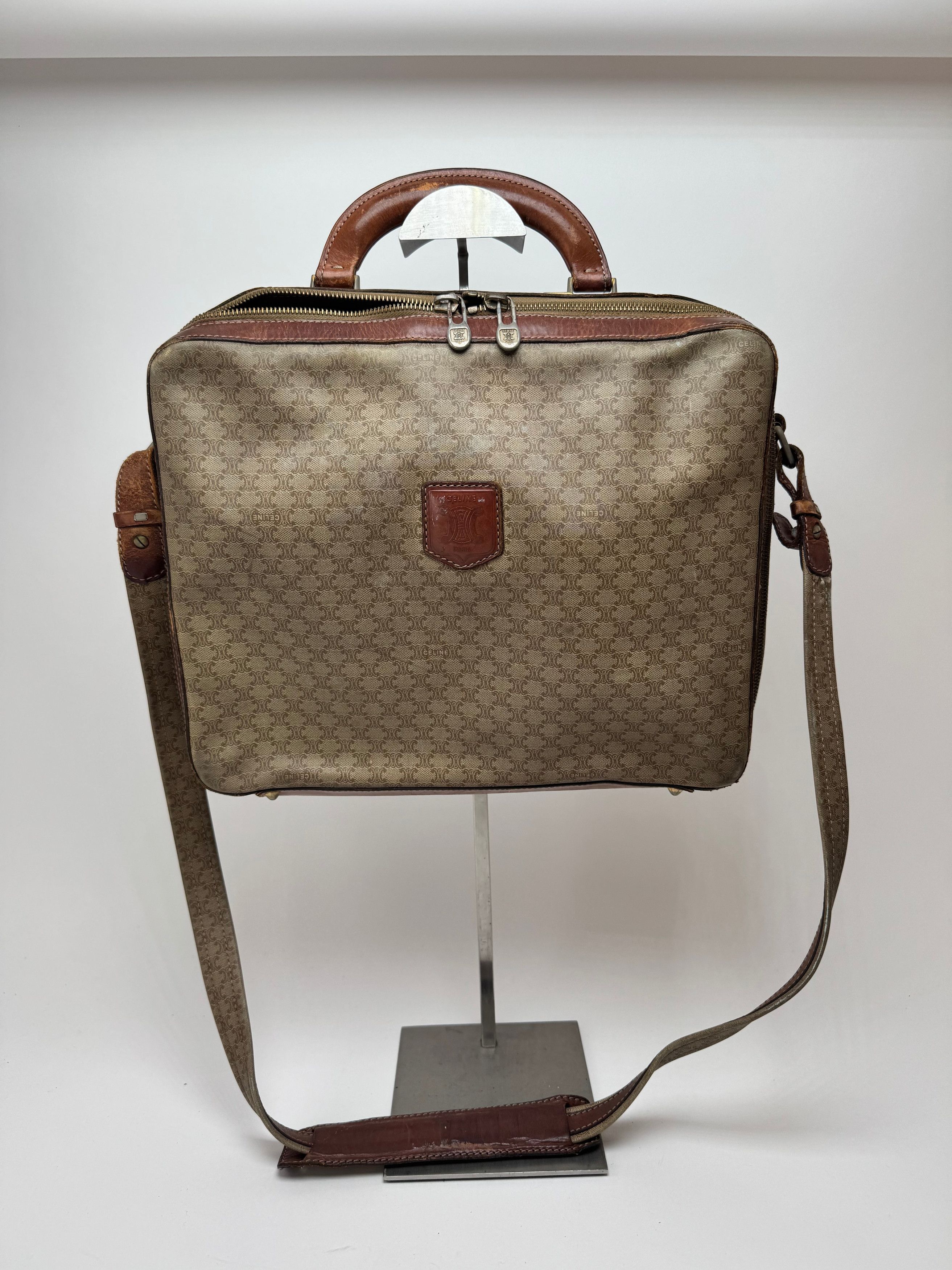 Celine Vintage Paris 2Way leather Triomphe Bag beige Size ONE SIZE - 1 Thumbnail