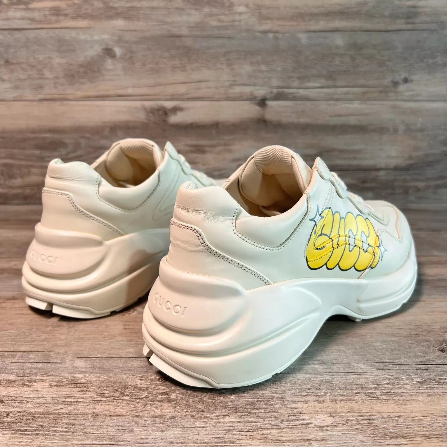 Gucci Gucci Rhyton Cartoon Flame Graphic Sneaker Off-White Size US 7.5 / EU 40-41 - 3 Thumbnail