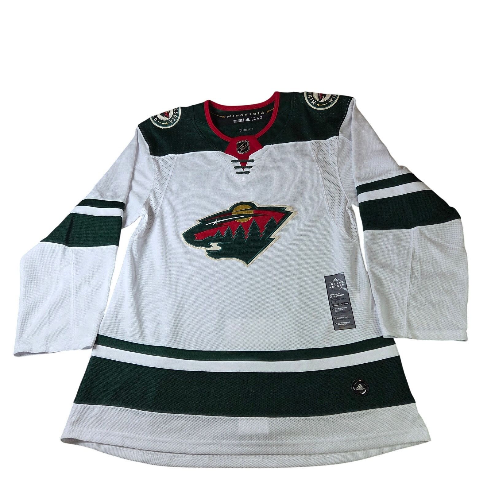 Adidas Adidas Minnesota Wild Climalite Jersey Size 46 Fight Strap Size US M / EU 48-50 / 2 - 9 Thumbnail