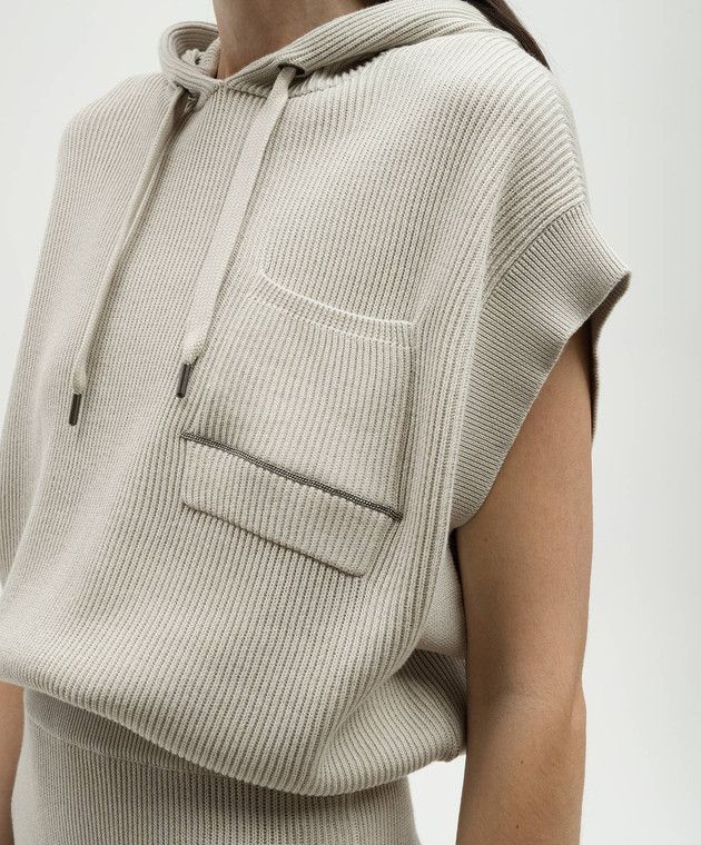 Brunello Cucinelli o1w1db10825 Sweater in Open White Size XL / US 12-14 / IT 48-50 - 4 Thumbnail
