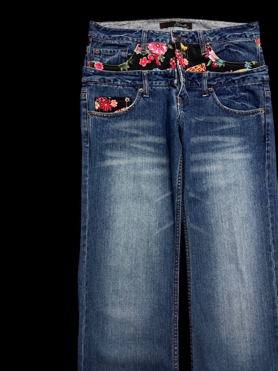 Beauty Beast RARE 90s Style Double Waist Dominate Sakura Style Mud-Washed Size US 30 / EU 46 - 4 Thumbnail