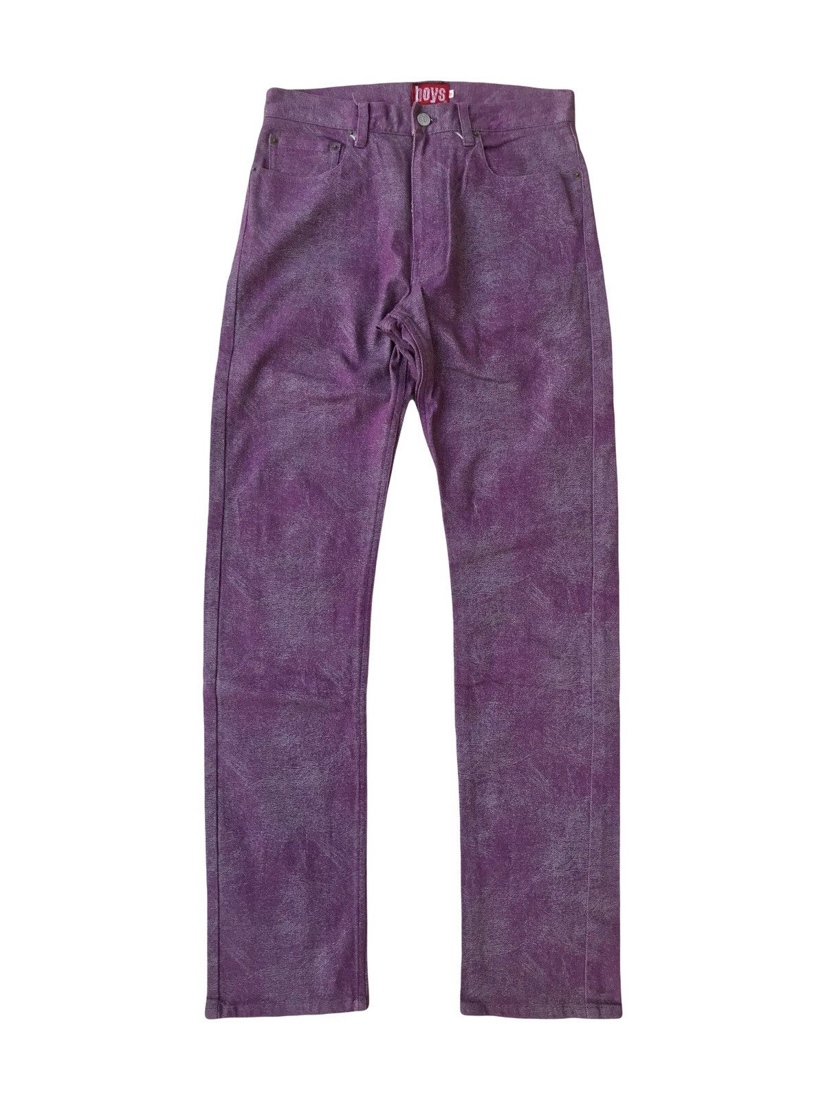 image of Boysbatsu Bootcut Denim Statement in Purple, Men's (Size 30)