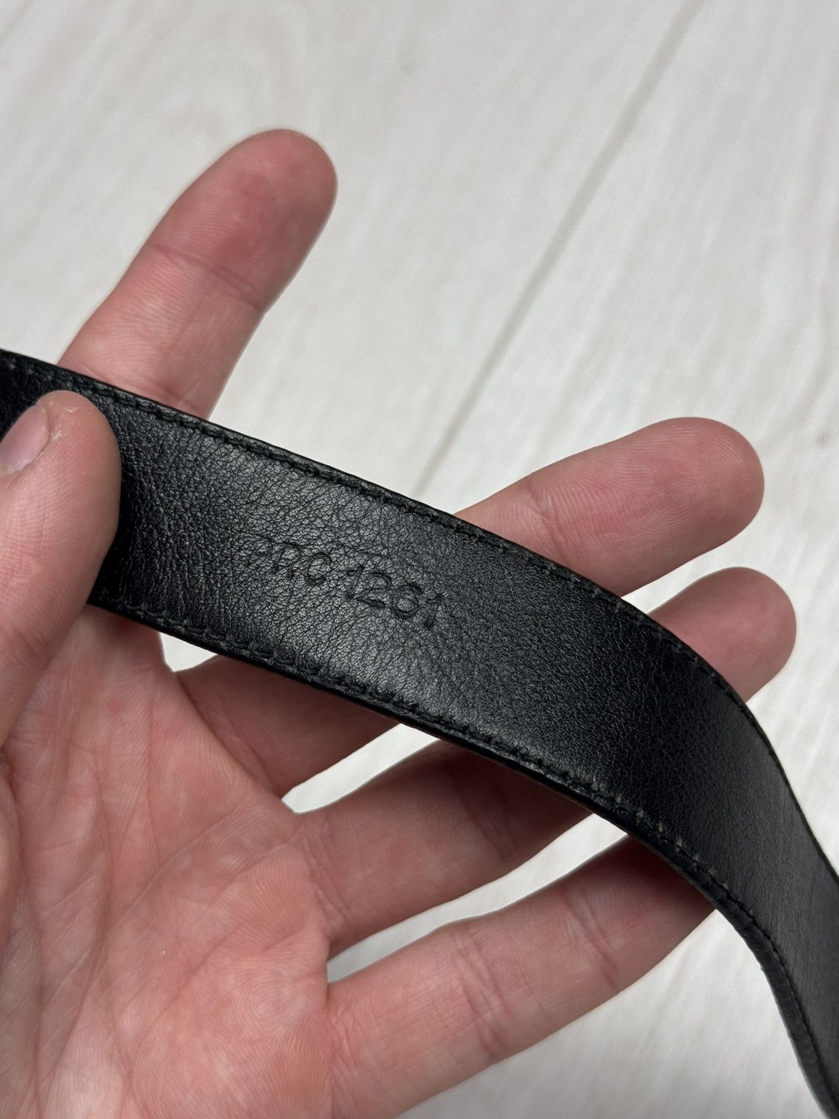 Prada PRADA Belt Black Women's genuine Leather 100cm Size ONE SIZE - 6 Thumbnail