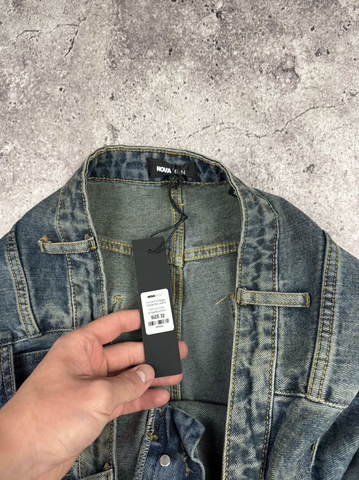 Japanese Brand Vintage Washed Distressed Baggy Jeans Y2K Style Japanesse Size US 32 / EU 48 - 7 Thumbnail