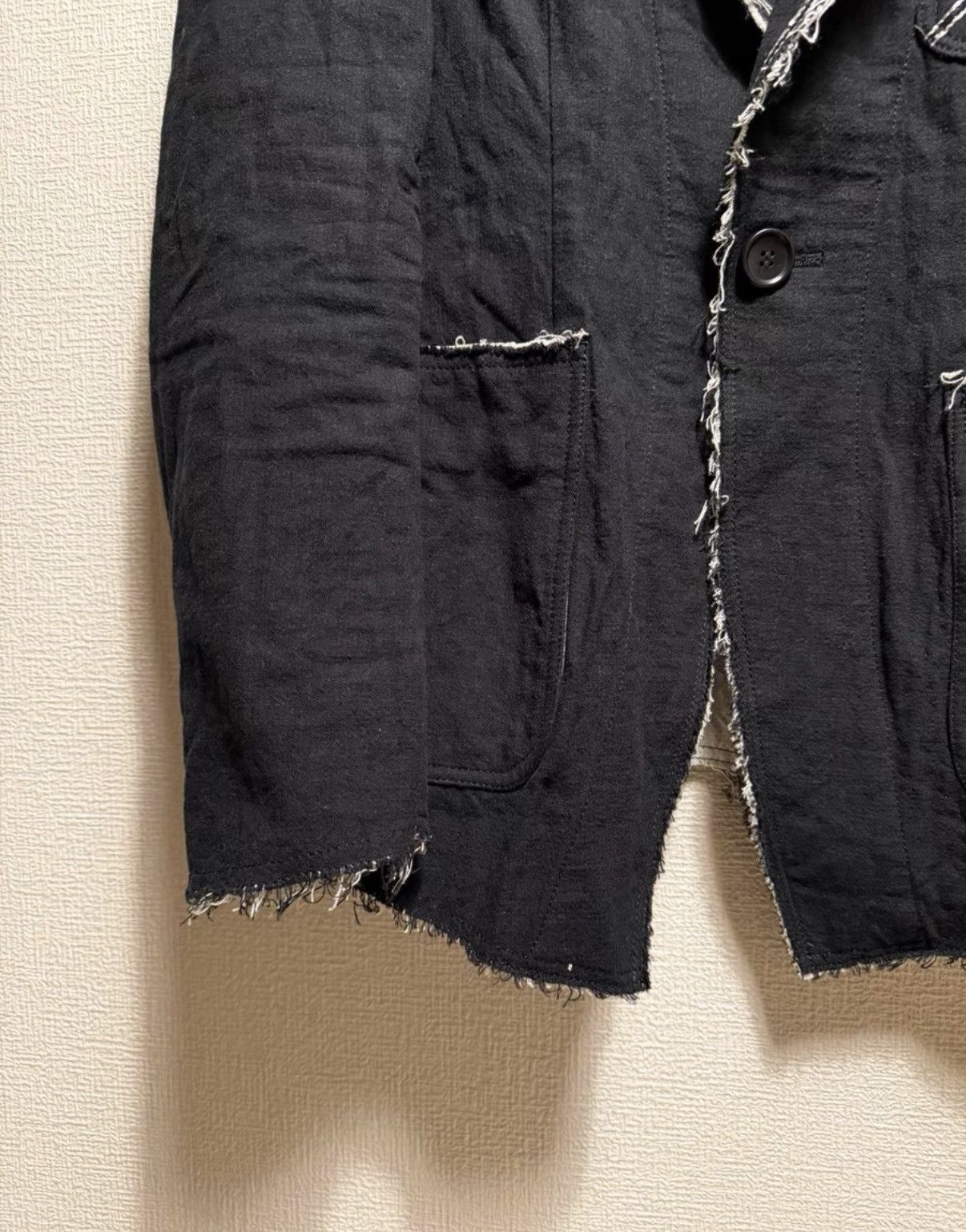 Share Spirit Homme Share Spirit HOMME Distressed Fringe Blazer Jacket K24 Size US S / EU 44-46 / 1 - 4 Thumbnail
