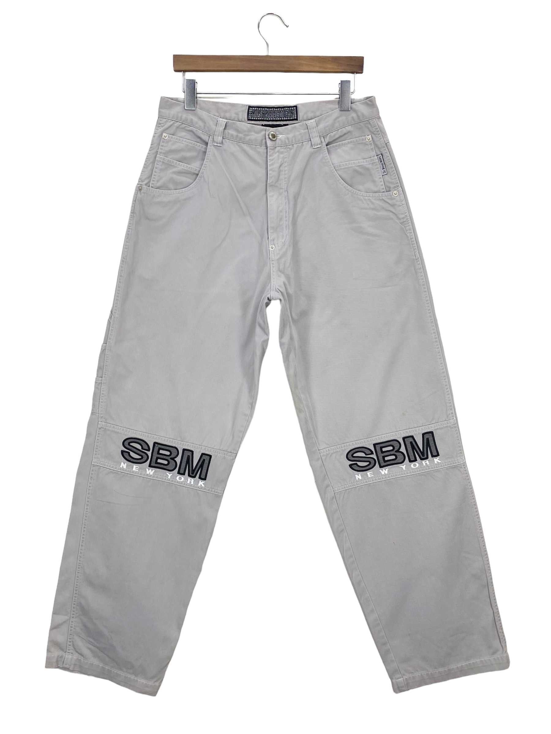 Japanese Brand SBM New York Baggy Jeans Embroided Spellout Size US 32 / EU 48 - 1 Thumbnail