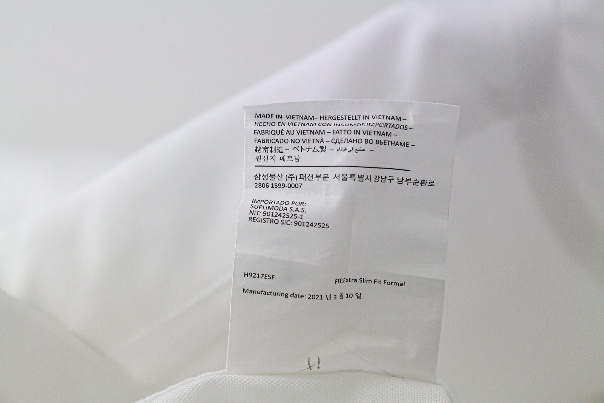 Suitsupply 39/15 1/2 Extra Slim White Cotton Cutaway 72756 Size 40R - 7 Thumbnail