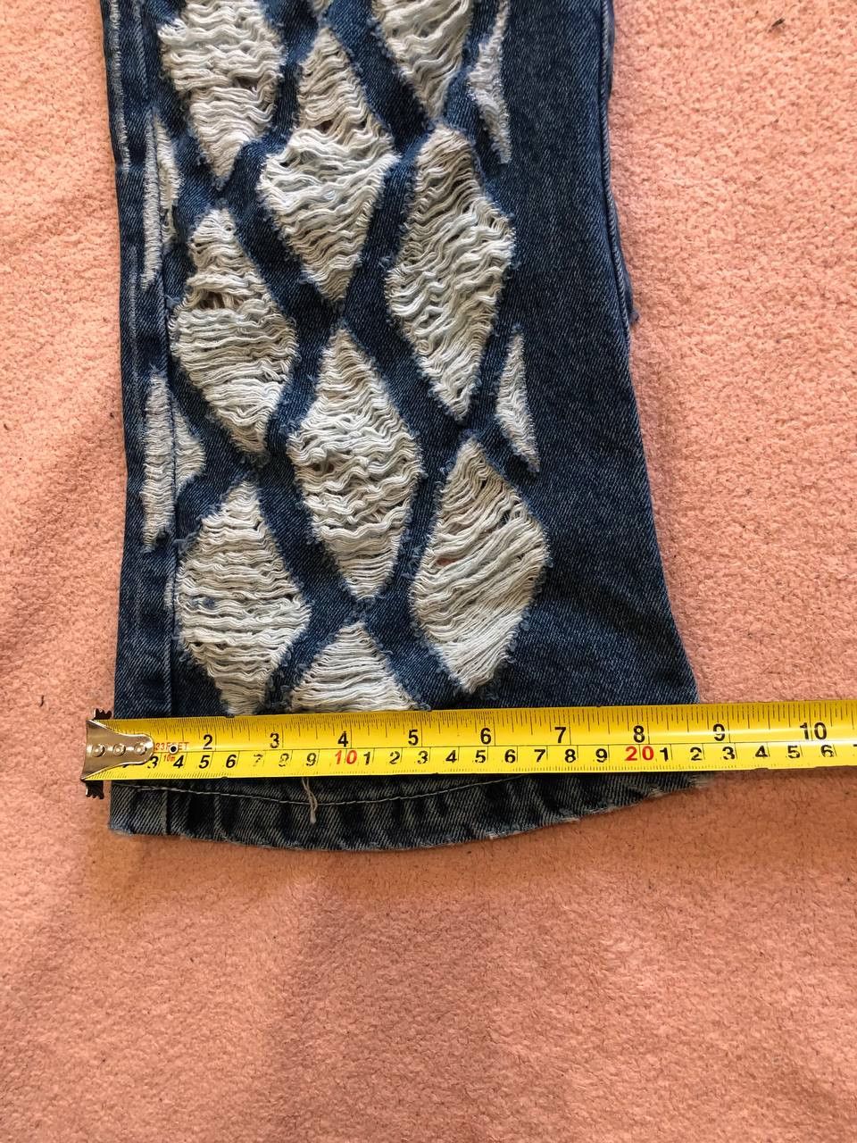 Vintage Ragged Distressed Denim Pants Size US 26 / EU 42 - 2 Thumbnail