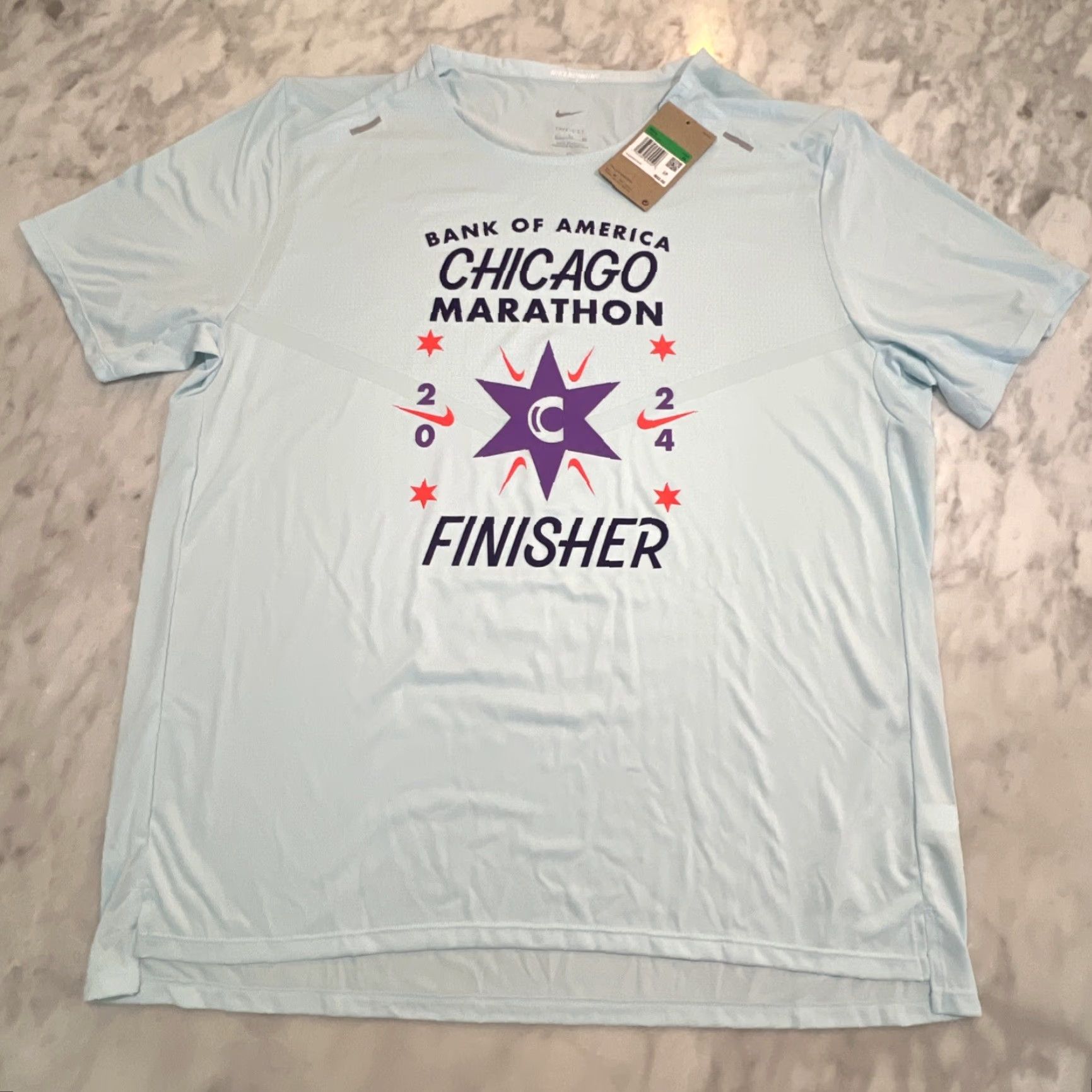 Nike Nike Running 365 Chicago Marathon 2024 Finisher Shirt Men XL FV6330 474 NWT Size US S / EU 44-46 / 1 - 2 Thumbnail