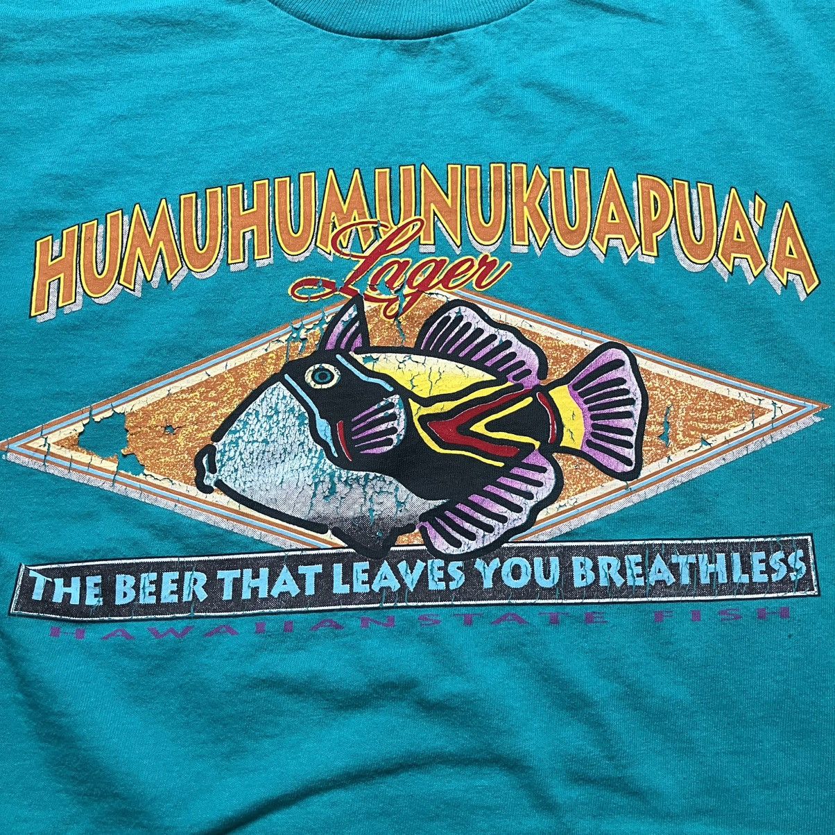 Vintage Vintage Humuhumunukuapua'a Hawaiian Lager Graphic T Shirt Size US S / EU 44-46 / 1 - 3 Thumbnail