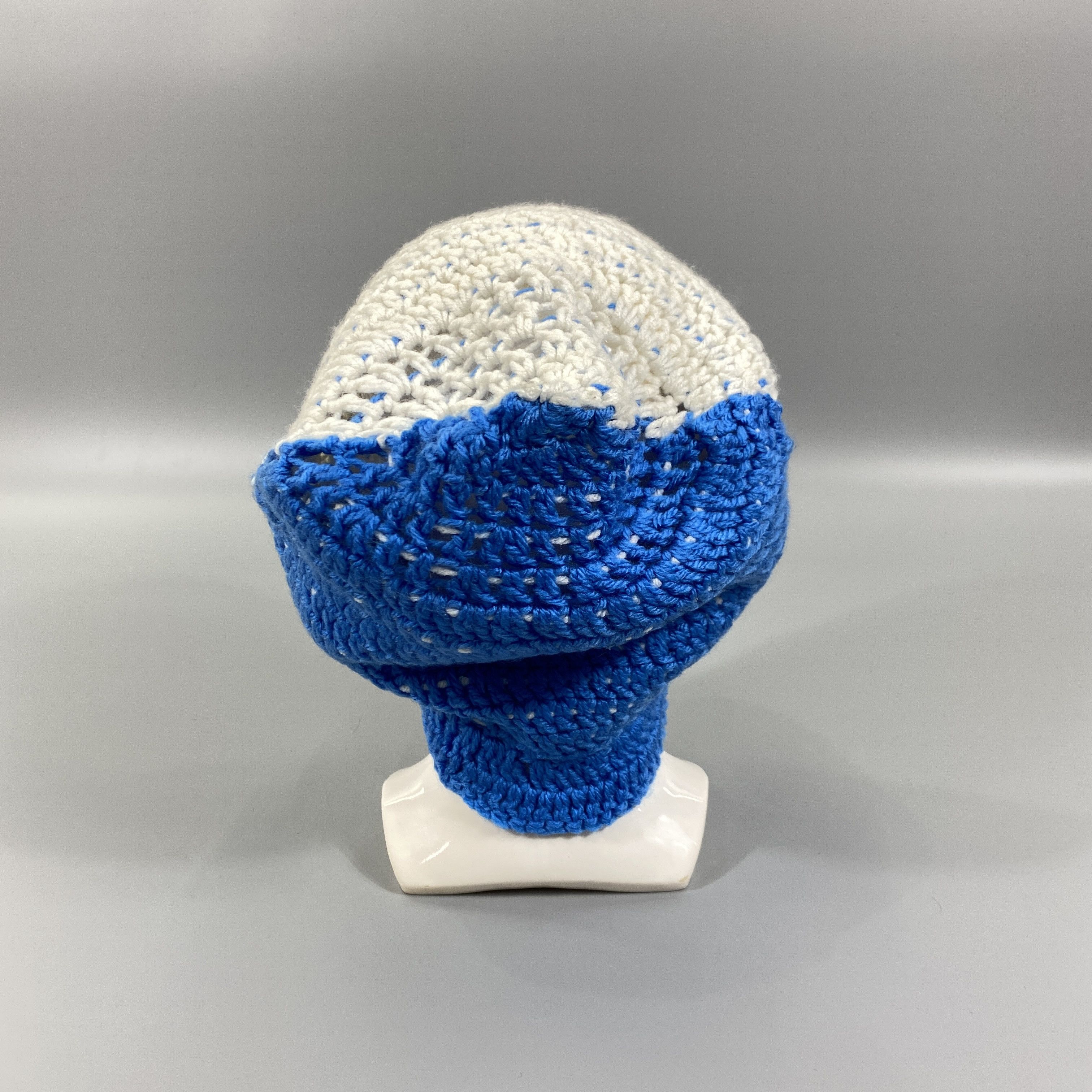 Japanese Brand Blue And White Knit Snow Cap Hat -BN925 Size ONE SIZE - 3 Thumbnail