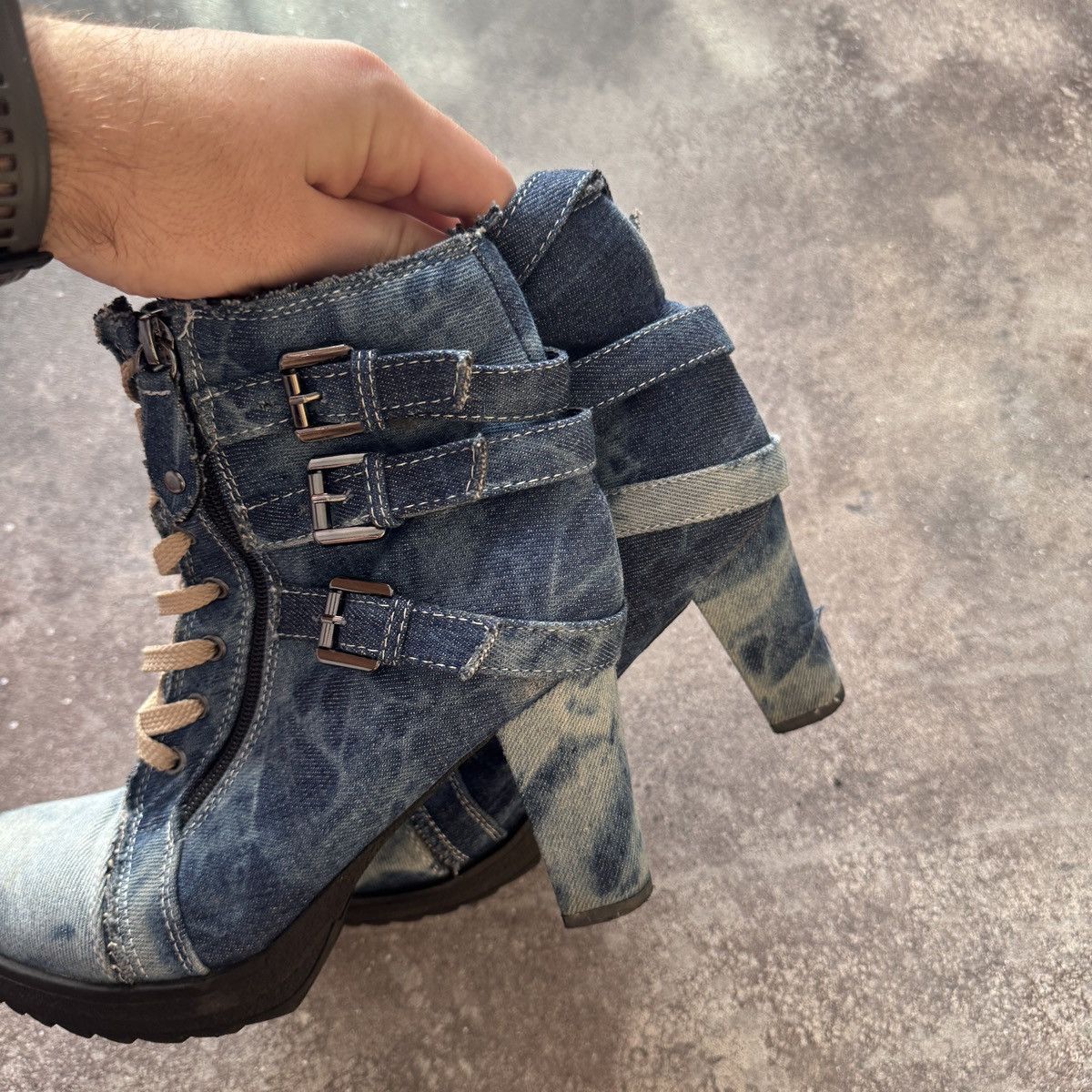 If Six Was Nine Gothicana by EMP Y2K Grunge Buckle Details Heels Boots Size US 9 / IT 39 - 12 Thumbnail