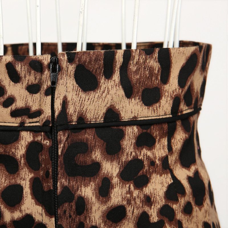 Other Leopard print pencil skirt for women Size 36" / US 14 / IT 50 - 3 Thumbnail