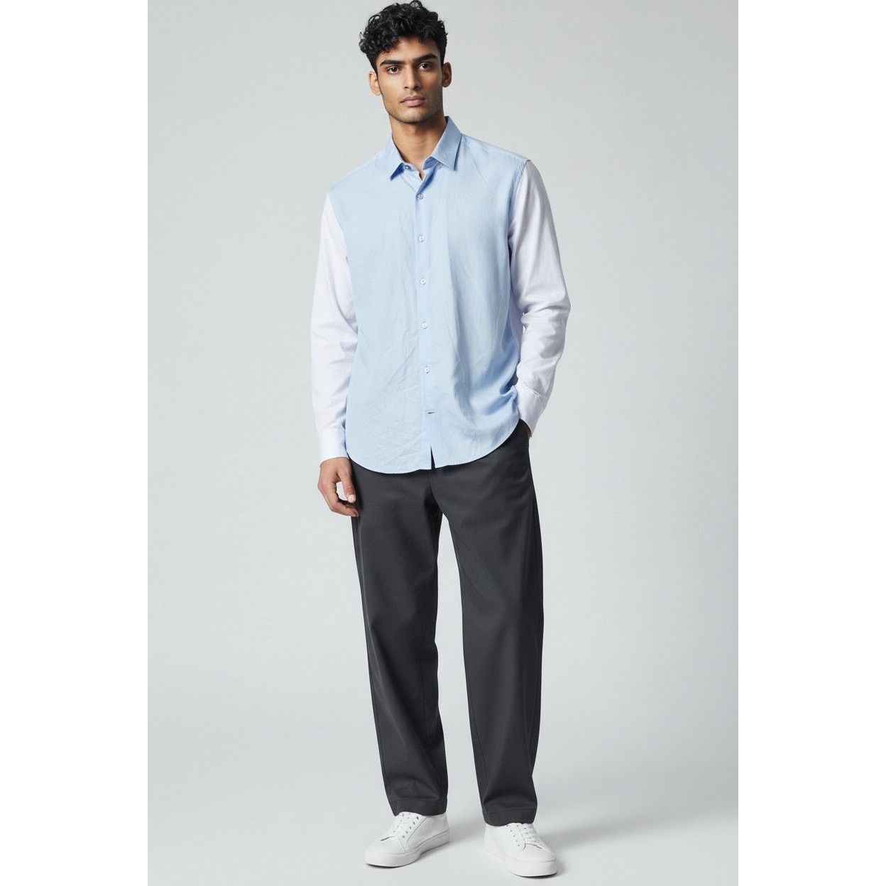 Lanvin Lanvin Colorblock Button Down Shirt size 40/15 3/4 Size US M / EU 48-50 / 2 - 1 Thumbnail
