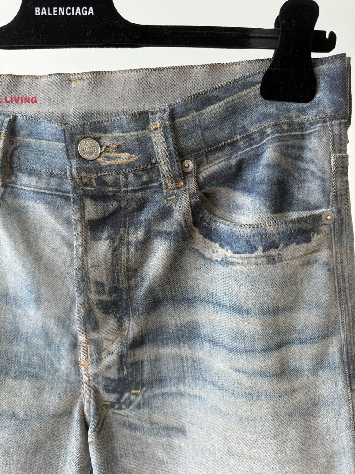 Diesel Diesel by Glen Martens 2010 L trompe l'oeil Jeans Size US 29 - 4 Thumbnail
