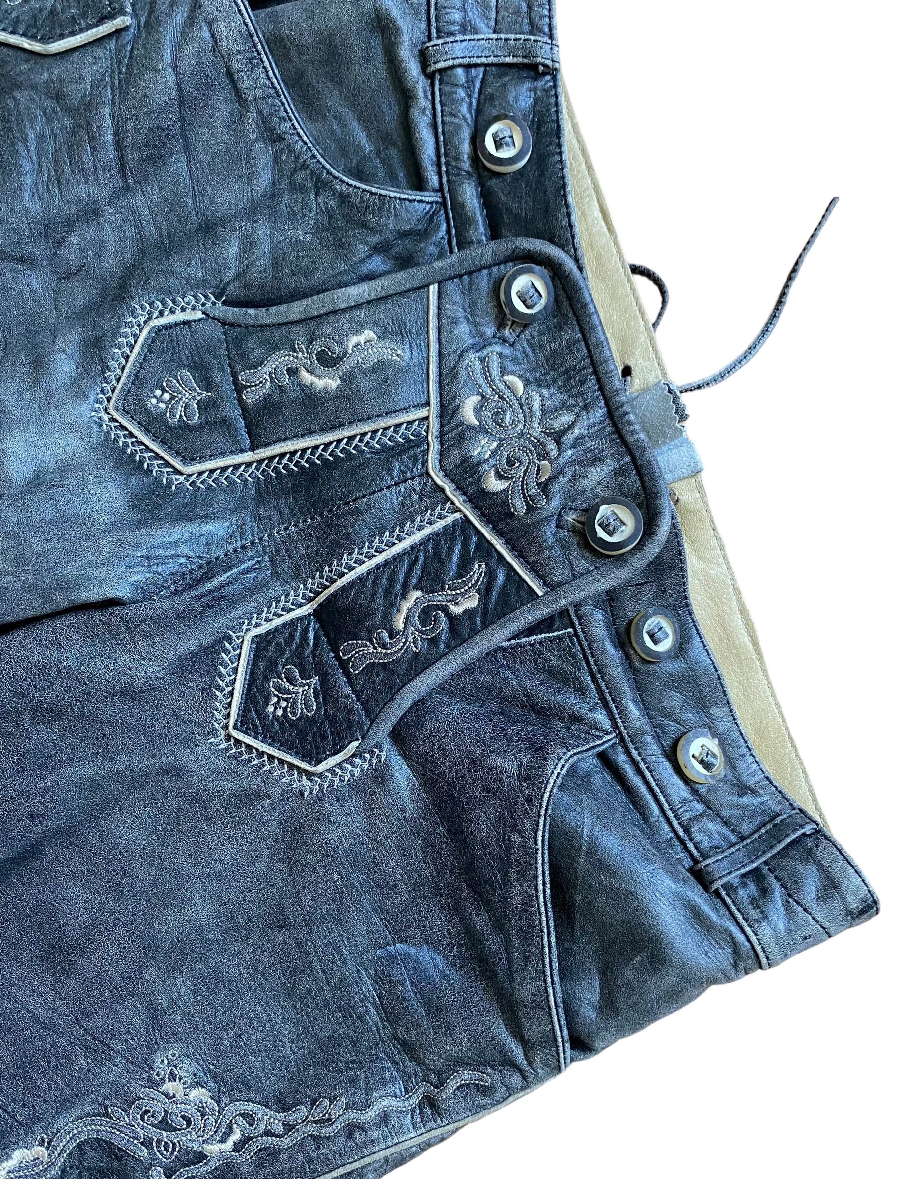Folk × Leather × Vintage Vintage leather Germany folk shorts Size US 32 / EU 48 - 4 Thumbnail