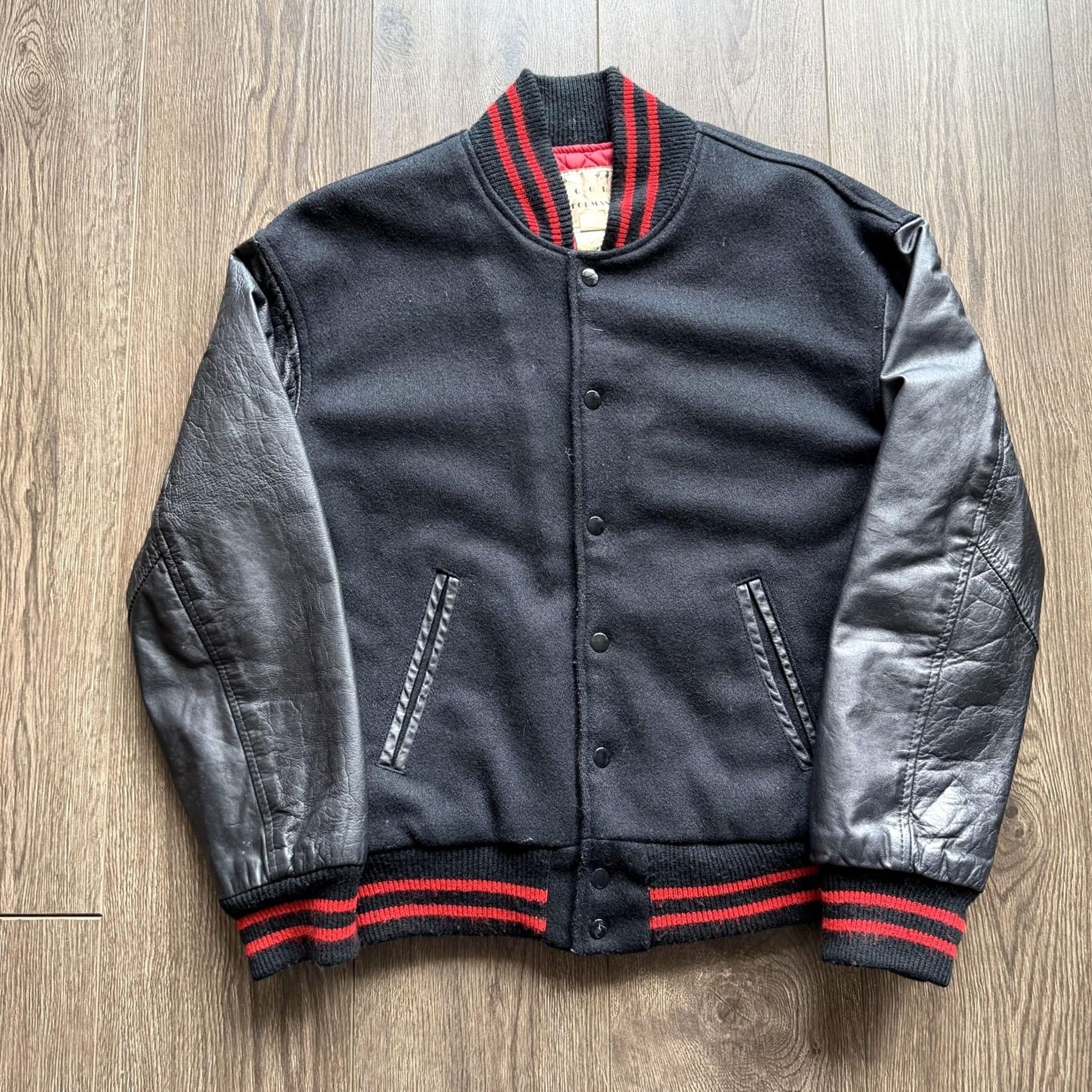 Vintage VINTAGE Hard Rock Cafe Varsity Jacket Mens Small Black Wool Leather Sleeves San Diego Size US S / EU 44-46 / 1 - 5 Thumbnail