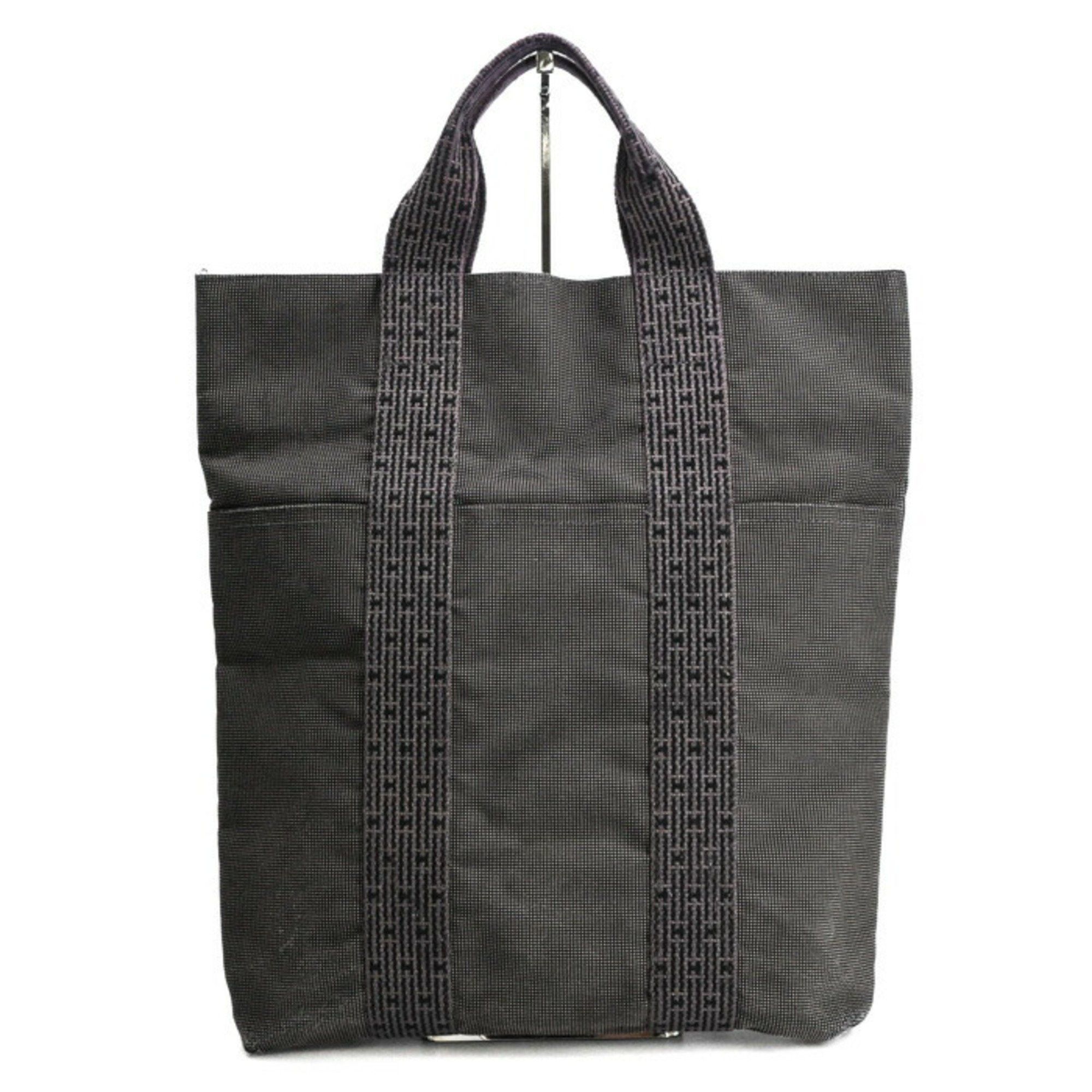 Hermes HERMES Air Line Cabas Tote Bag, Canvas, Gray and Khaki Size ONE SIZE - 1 Thumbnail