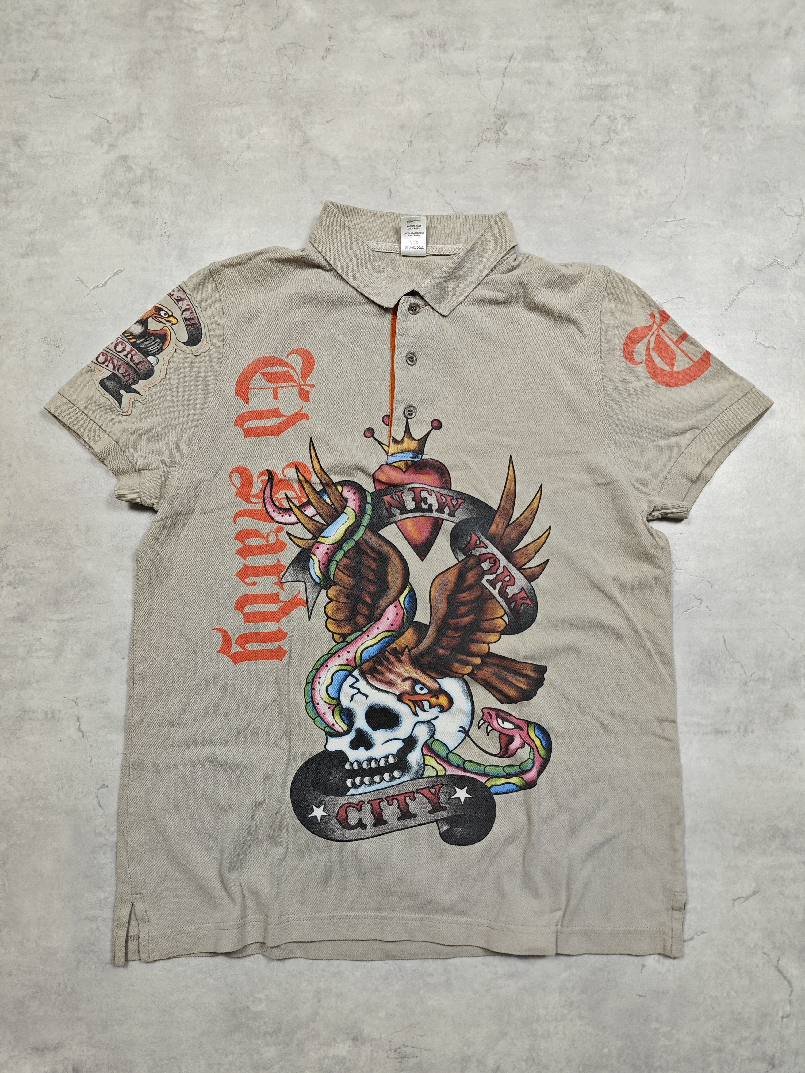 Ed Hardy Ed Hardy Y2K Polo Size US M / EU 48-50 / 2 - 1 Thumbnail