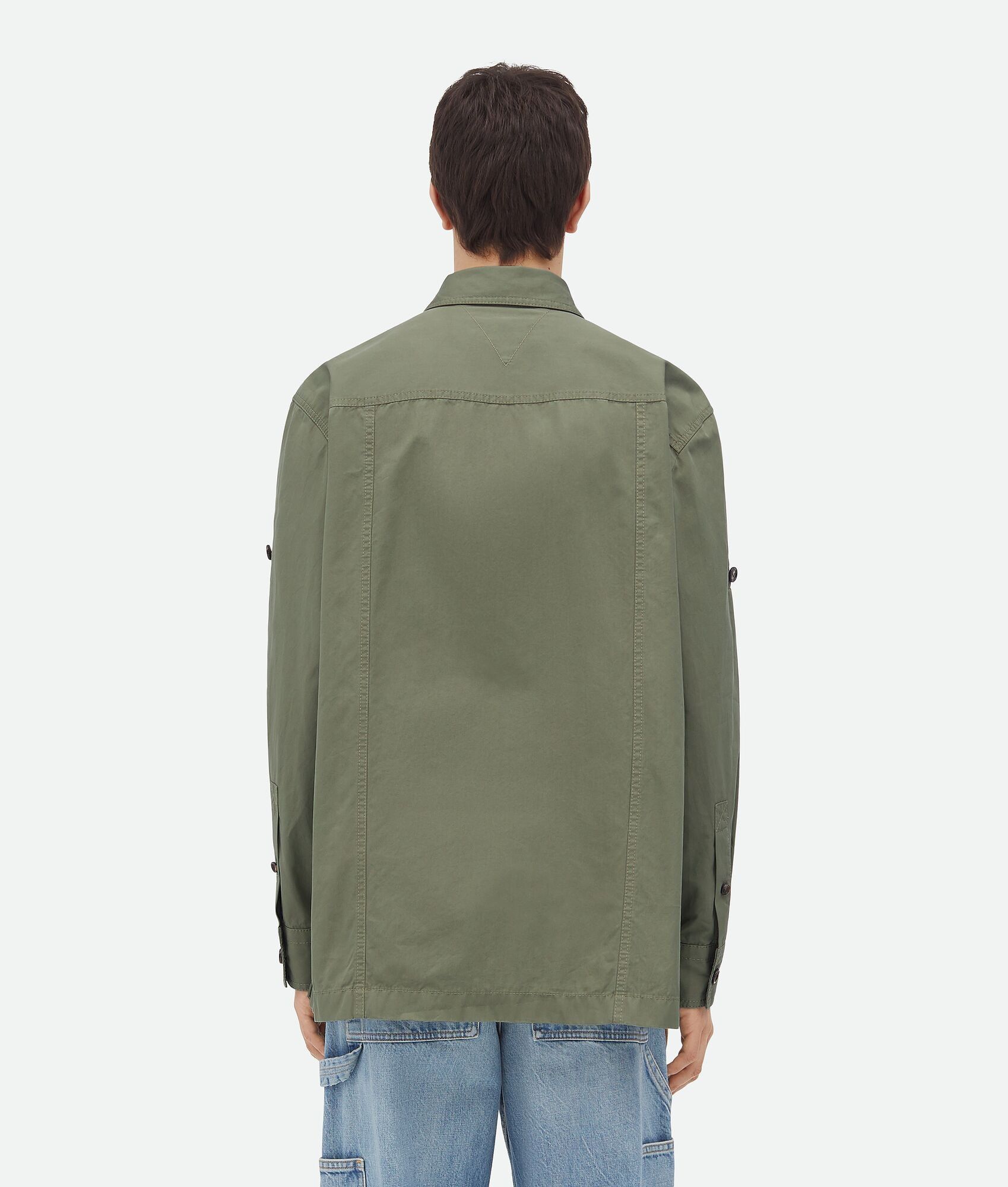 Bottega Veneta o1loc1c0426 793987 Light Cotton Twill Overshirt in Green Size US M / EU 48-50 / 2 - 3 Thumbnail