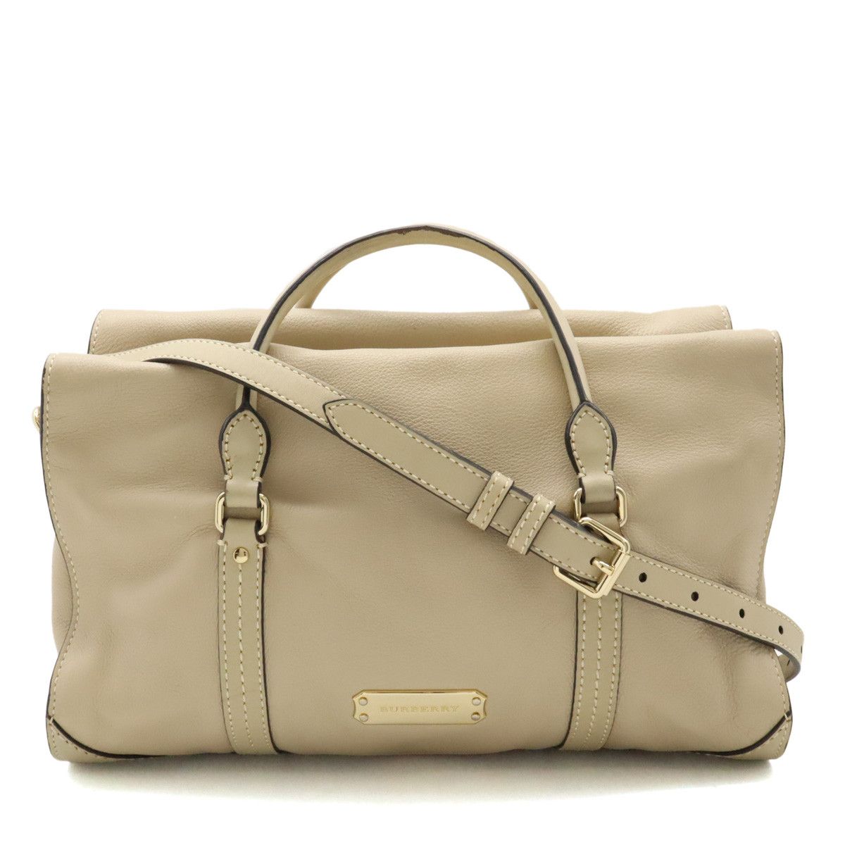Burberry Burberry Burberry Leather Handbag Tote 2WAY Shoulder Bag Leather Handbag in Very Good Condition Size ONE SIZE - 1 Thumbnail