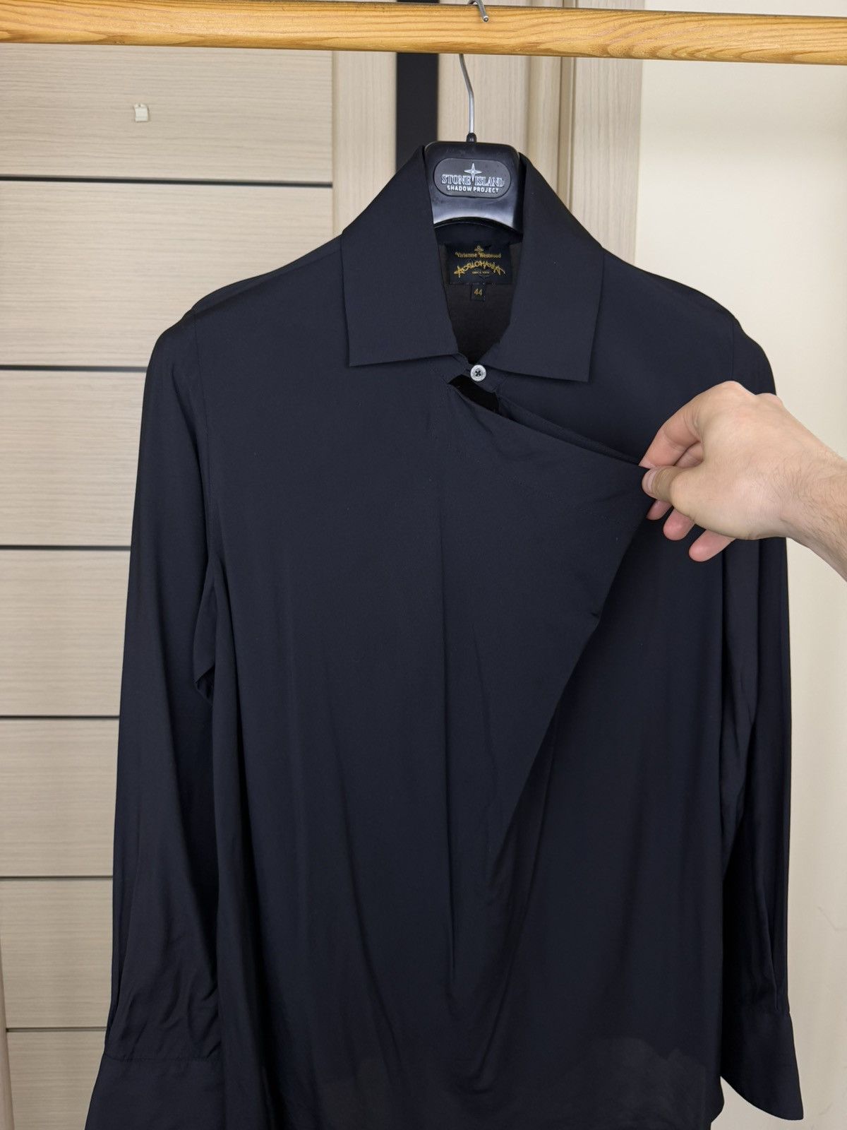 Vivienne Westwood Vivienne Westwood Womens Drape silk bloose Shirt Black Size M / US 6-8 / IT 42-44 - 5 Thumbnail