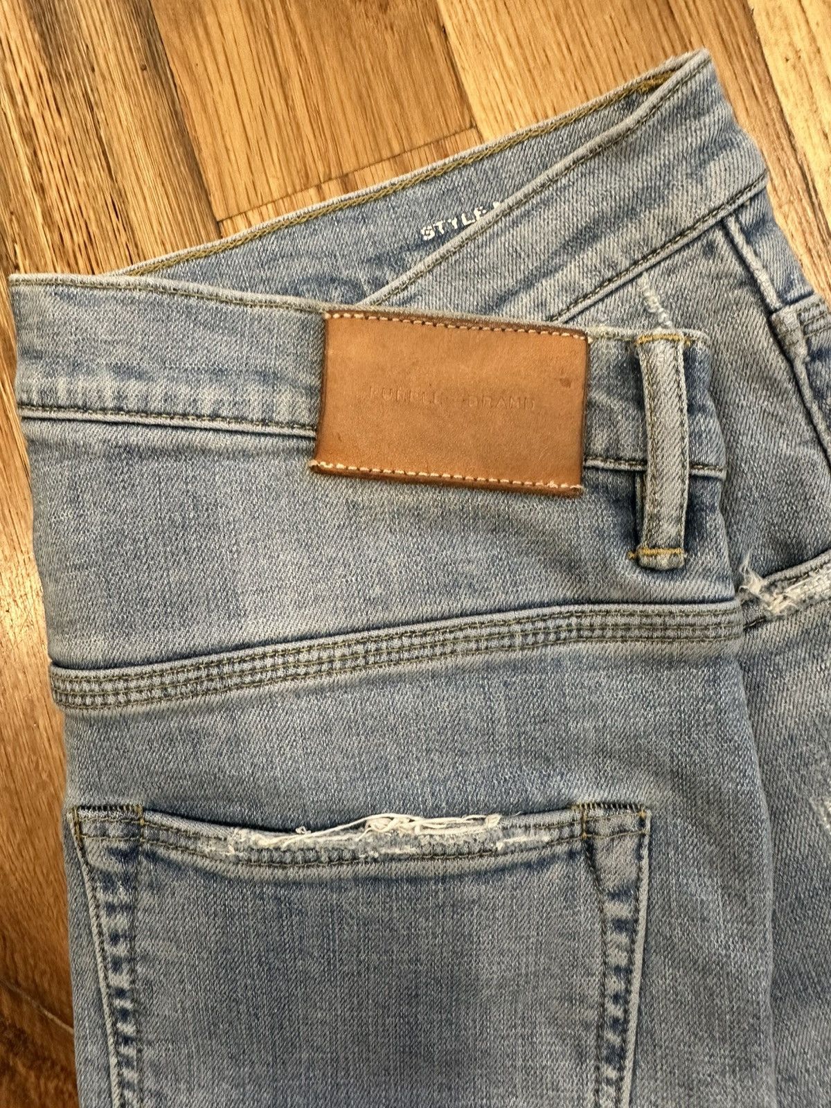 Purple Brand Purple Brand Knee Hole Blue Denim Jeans Size 33 Size US 33 - 4 Thumbnail