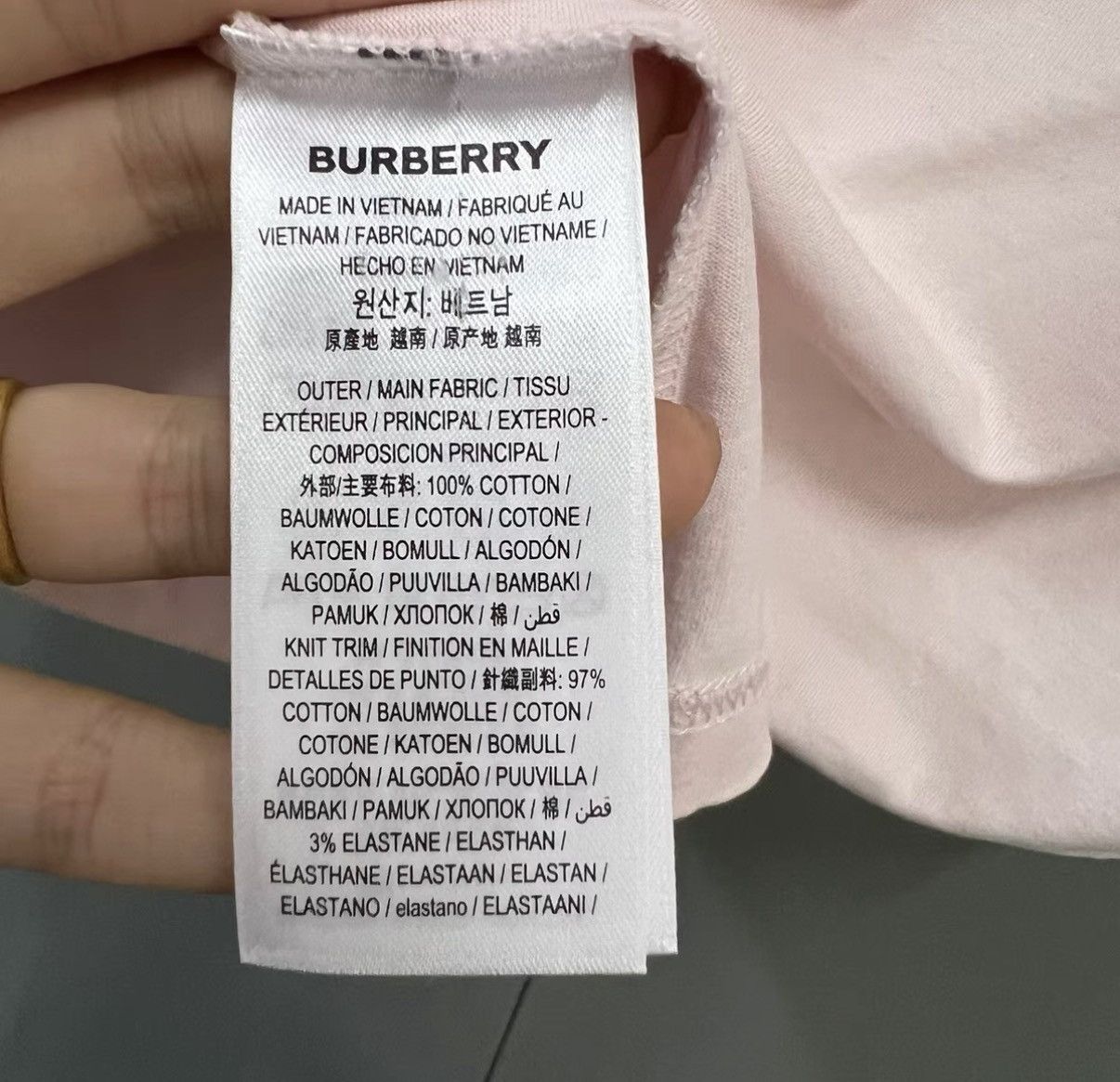 Burberry Burberry Pale Pink TB Embroidered Short Sleeve J41 Size S / US 4 / IT 40 - 3 Thumbnail