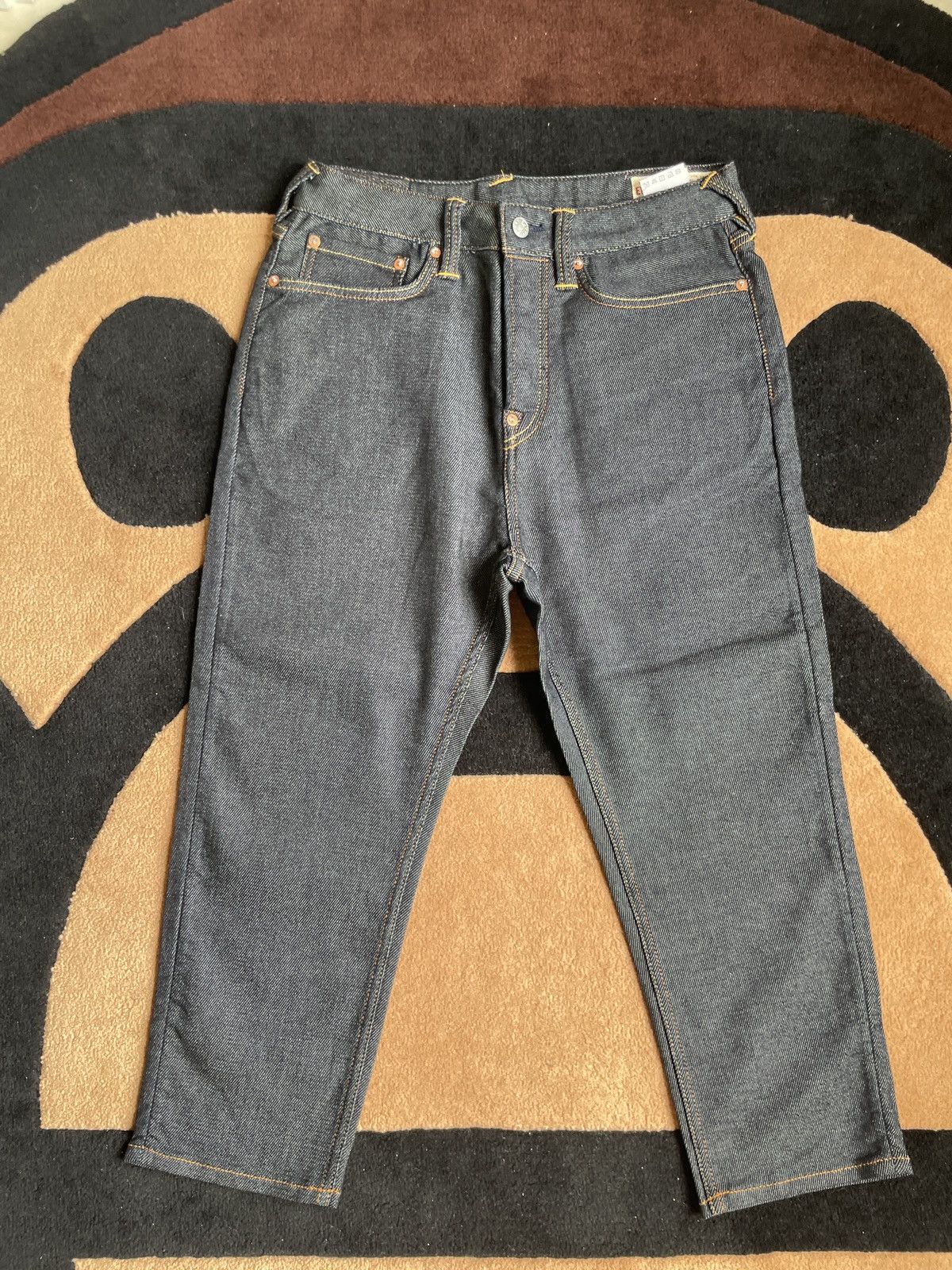 Evisu × Japanese Brand EVISU SALE！ orange daicock style cropped pants！size:29 Size US 29 - 2 Thumbnail