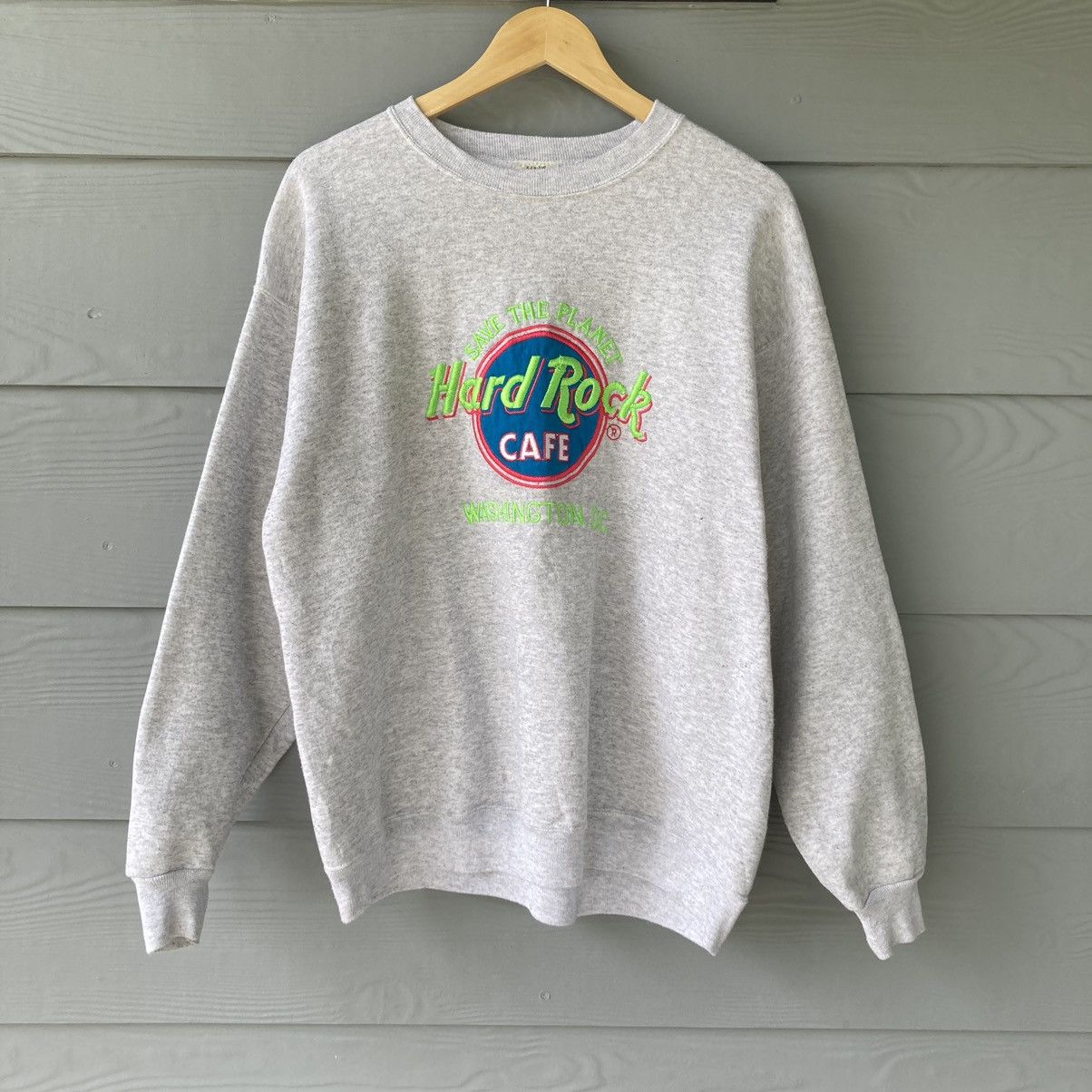 Hard Rock Cafe Vintage 90s Hard Rock Cafe Washington DC Grey Size XL Size US XL / EU 56 / 4 - 1 Thumbnail