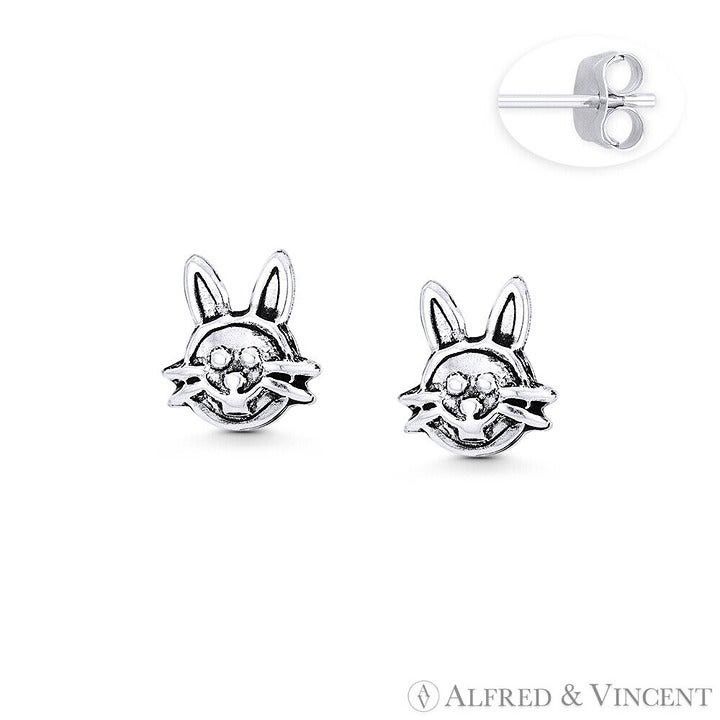Other Bunny Rabbit Charm Stud Earrings in .925 Sterling Silver Size ONE SIZE - 1 Preview