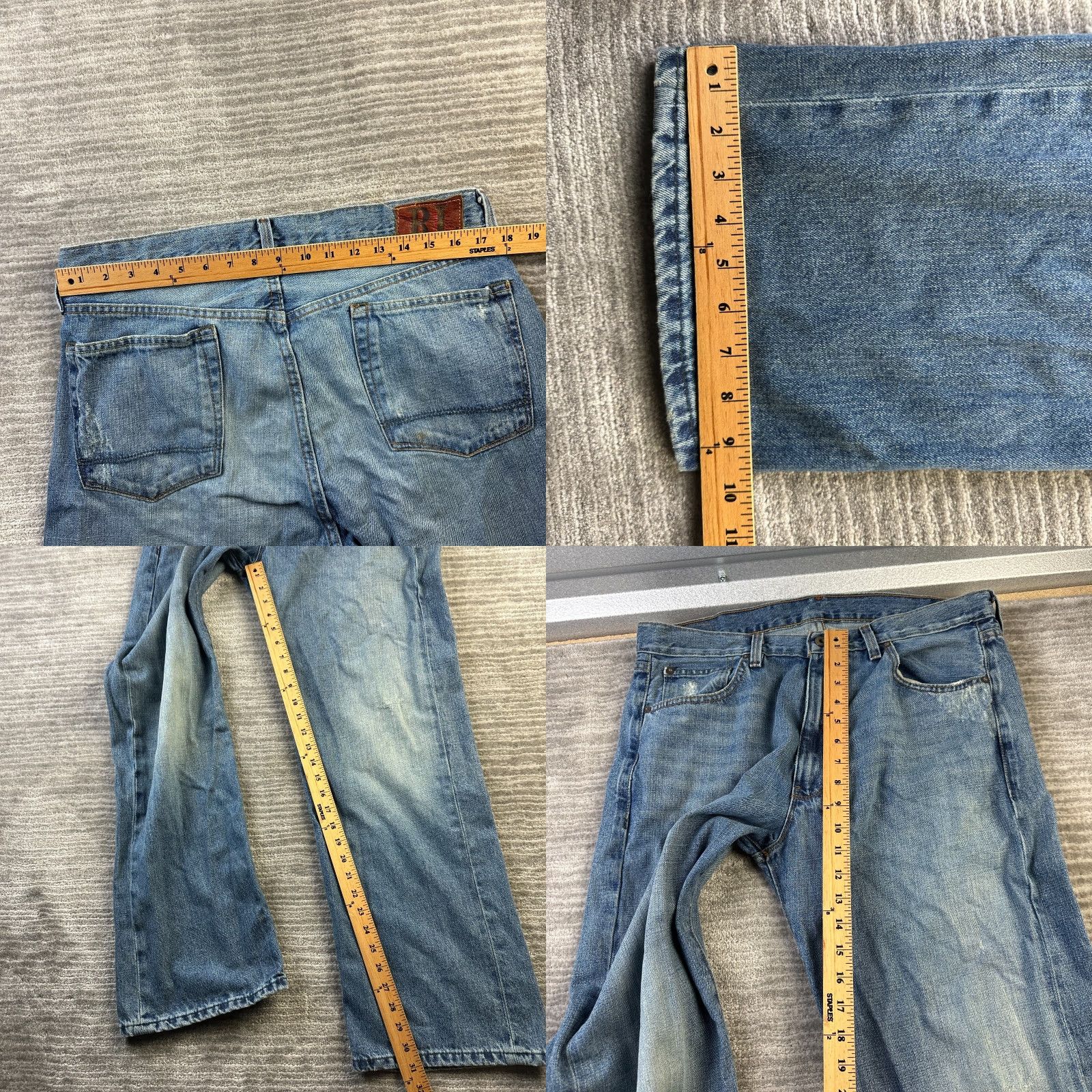 Polo Ralph Lauren VINTAGE Polo Ralph Lauren Jeans Mens 34x30 Blue Denim Pants Relaxed Loose Y2K Cowboy Straight 5-Pocket Design Mens Size US S / EU 44-46 / 1 - 8 Thumbnail