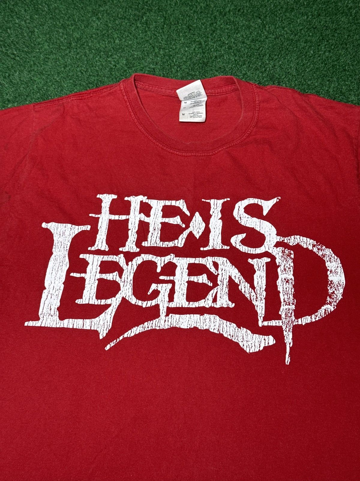 Band Tees He Is Legend Red Spell Out Band T Shirt Medium Y2K Vintage Size US M / EU 48-50 / 2 - 2 Thumbnail