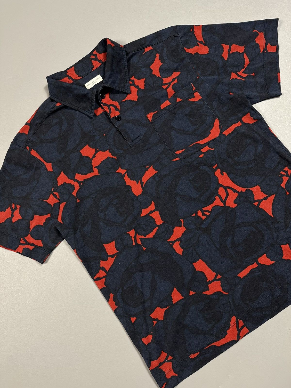 Dries Van Noten Dries Van Noten Floral Polo Shirt Size US M / EU 48-50 / 2 - 3 Thumbnail