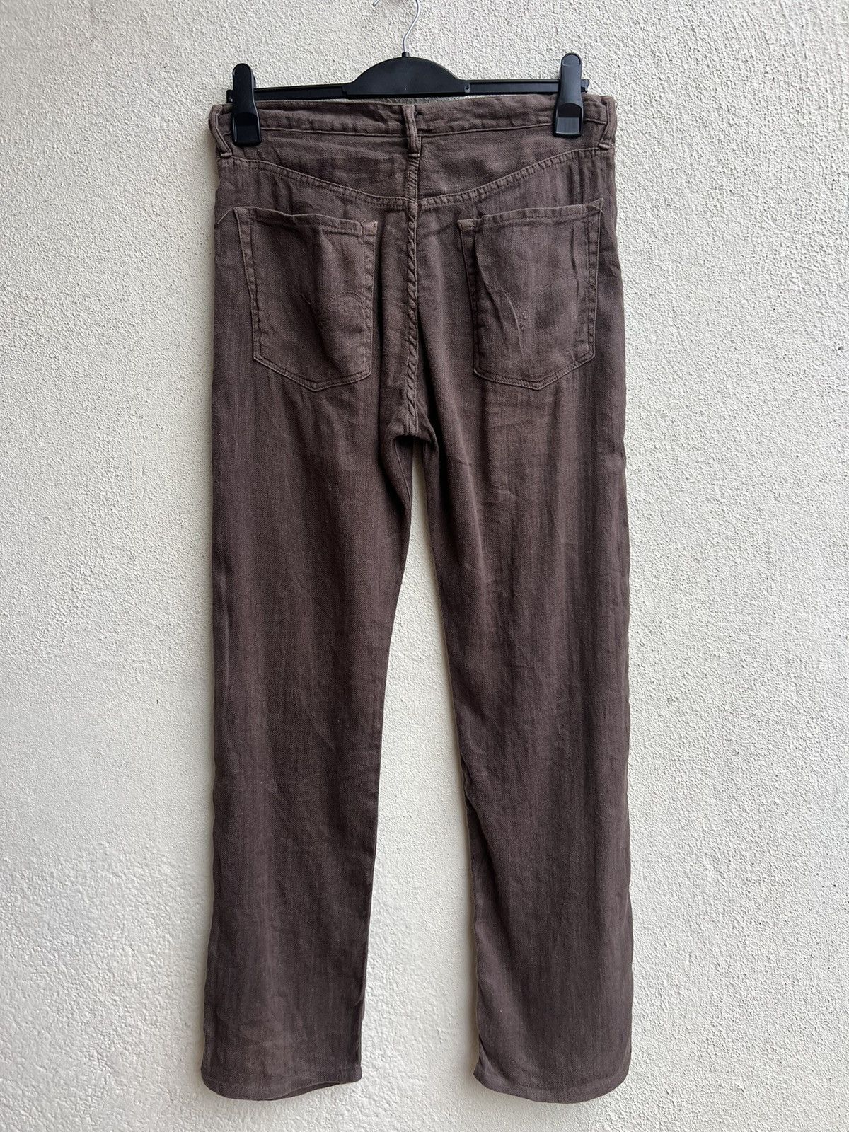 45rpm Vintage 45rpm Japan Brown Linen Jeans Size US 31 - 20 Thumbnail