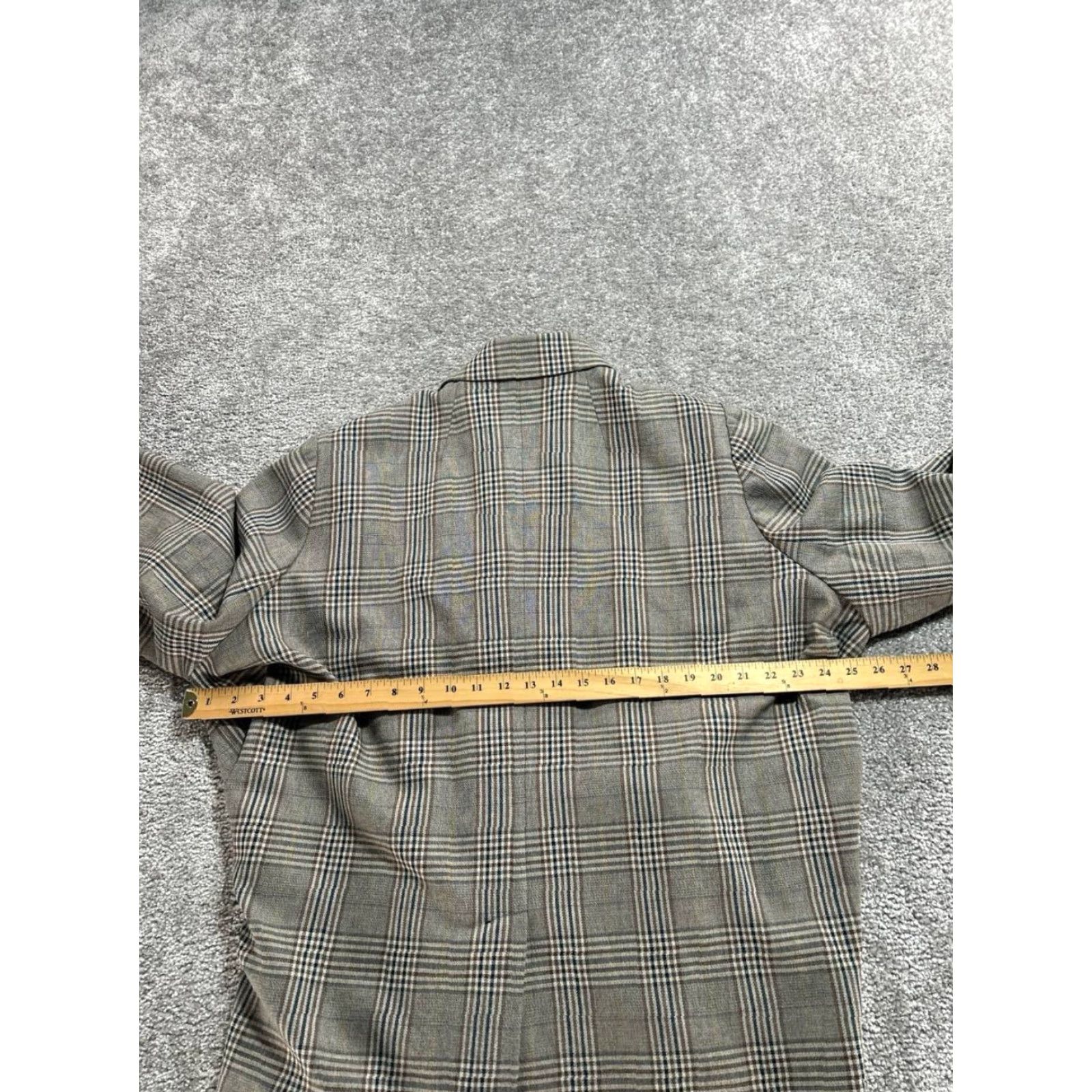 Madewell Madewell Caldwell Double Breasted Blazer 3X Gray Plaid Oversized Womens Size XXL / US 16-18 / IT 52-54 - 4 Thumbnail
