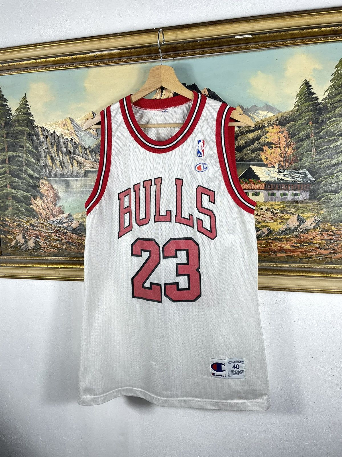 Champion × NBA Chicago Bulls Retro Jersey Tank Top Tee Jordan 23 Basketball Size US S / EU 44-46 / 1 - 2 Thumbnail