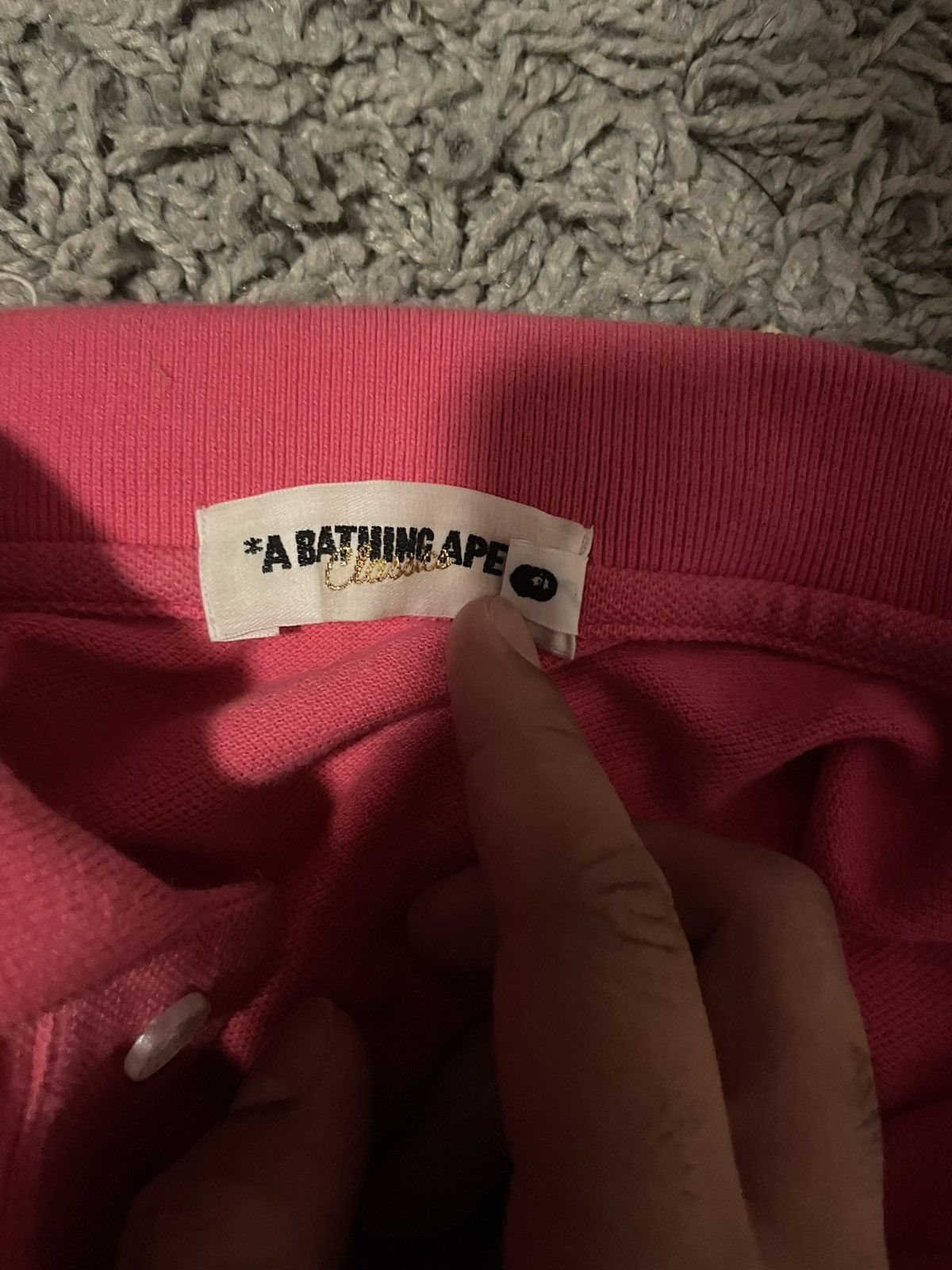 Bape Bape pink rugby polo Size US L / EU 52-54 / 3 - 3 Thumbnail