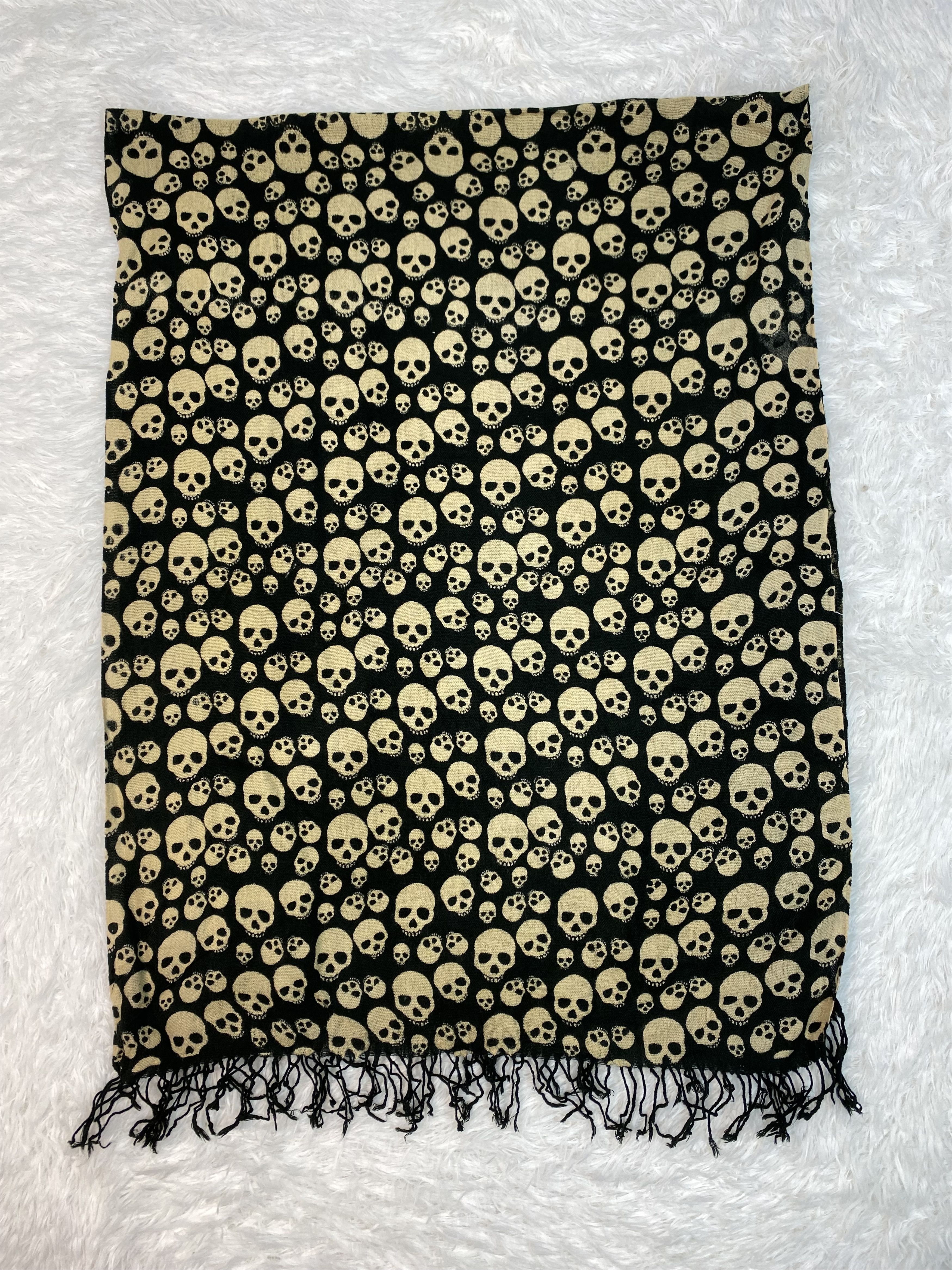Vintage Vintage Skulls Scarf / Muffler Neckwear PM0171 Size ONE SIZE - 1 Thumbnail