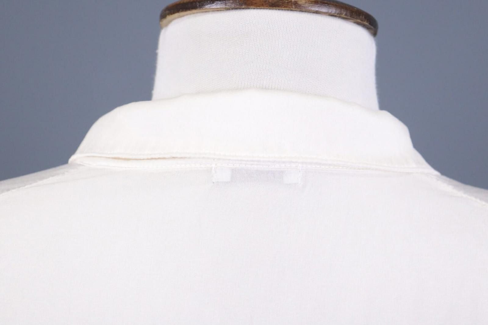 Designer Transit Par Such White Button Down Top Shirt Size 5 Size M / US 6-8 / IT 42-44 - 11 Thumbnail