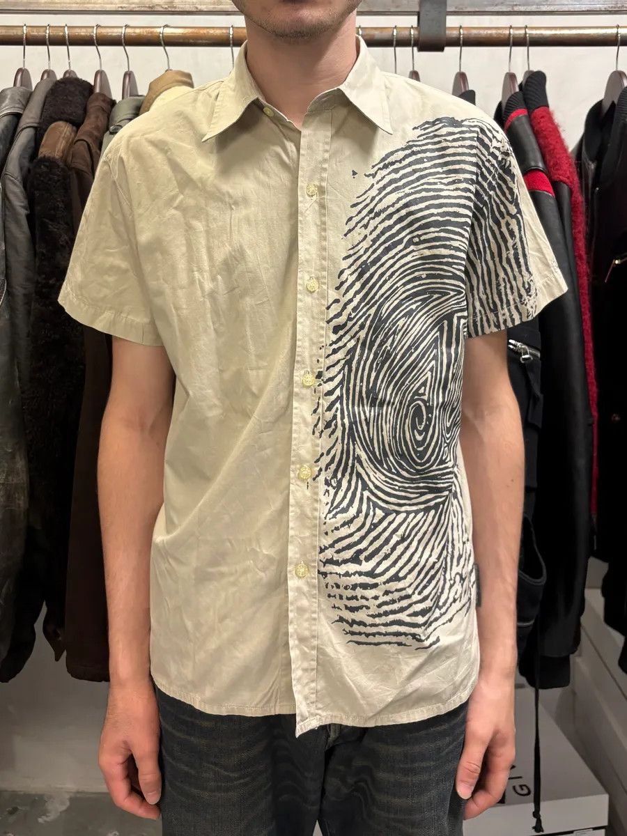 Roberto Cavalli × Vintage 2000s Cavalli Finger Zebra Print Beige Shirt Size US M / EU 48-50 / 2 - 2 Thumbnail