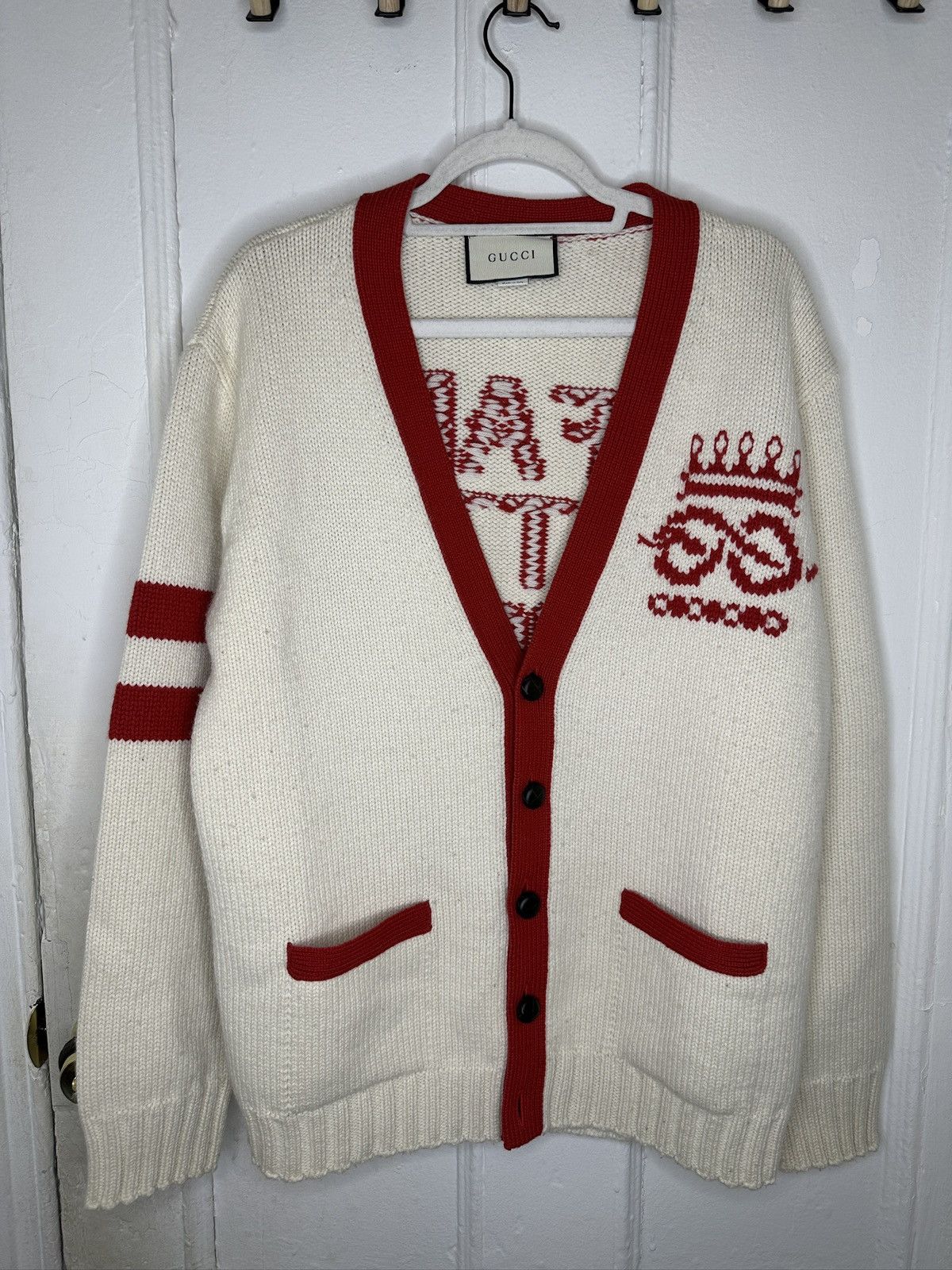 Gucci Far Better Not Varsity Cardigan Size US L / EU 52-54 / 3 - 2 Thumbnail