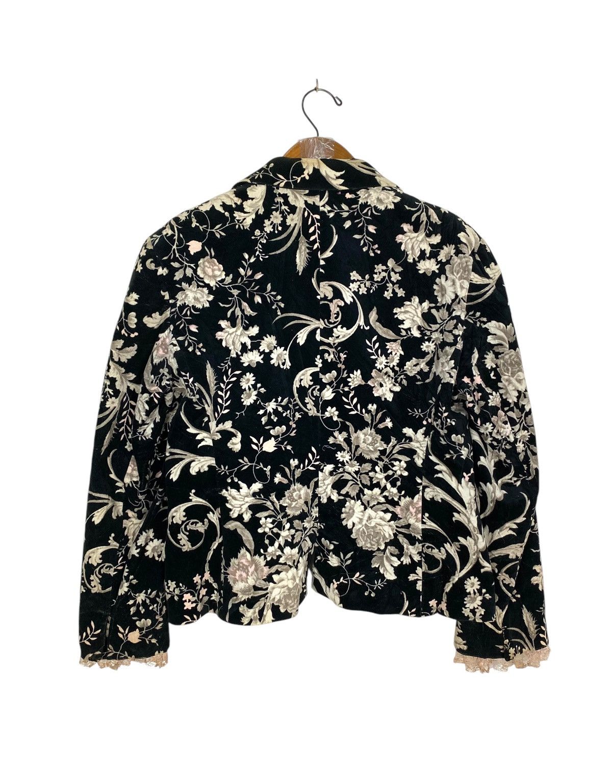 Other Rare‼️ Vintage Cristina Capucci Flower Velvet Coat Made Italy Size M / US 6-8 / IT 42-44 - 5 Thumbnail
