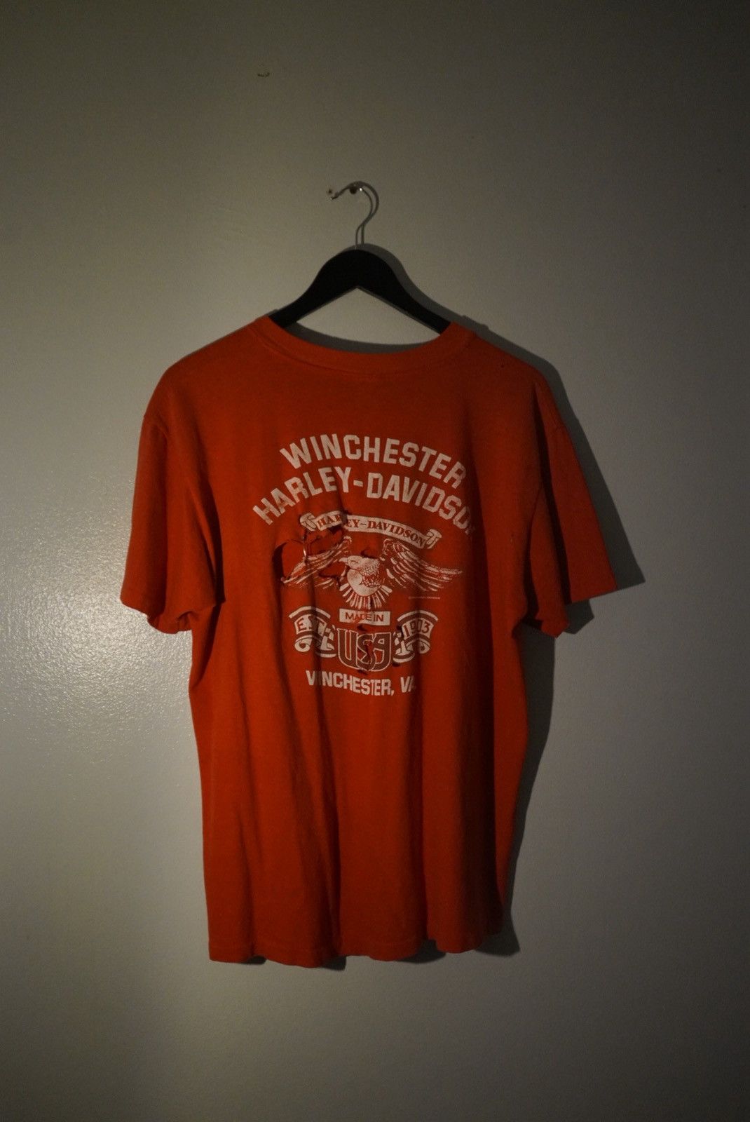 Vintage Vintage 80s thrashed harley davidson tee Size US L / EU 52-54 / 3 - 2 Thumbnail