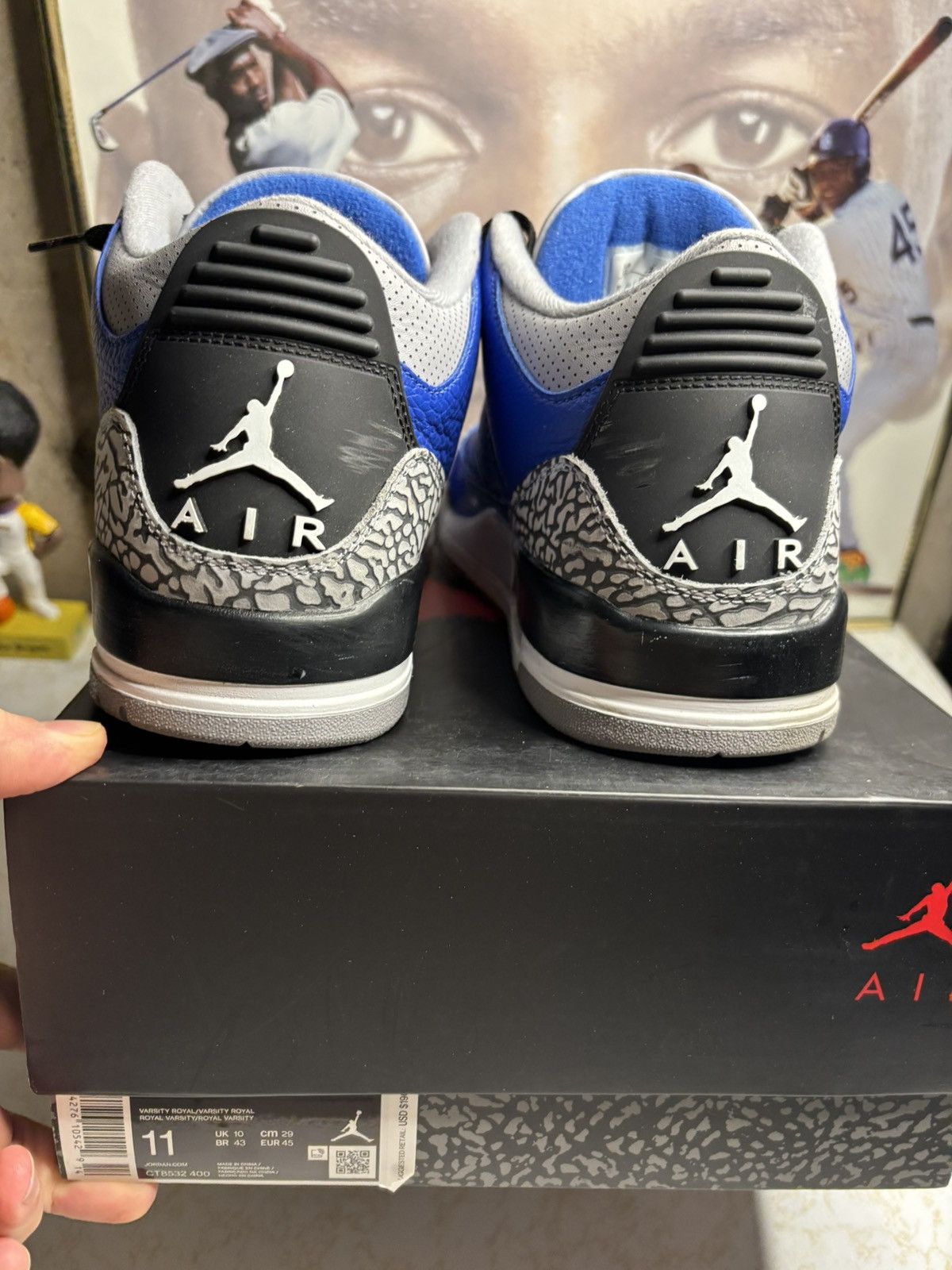 Jordan Brand Air Jordan 3 Retro racer blue Size US 11 / EU 44 - 7 Thumbnail